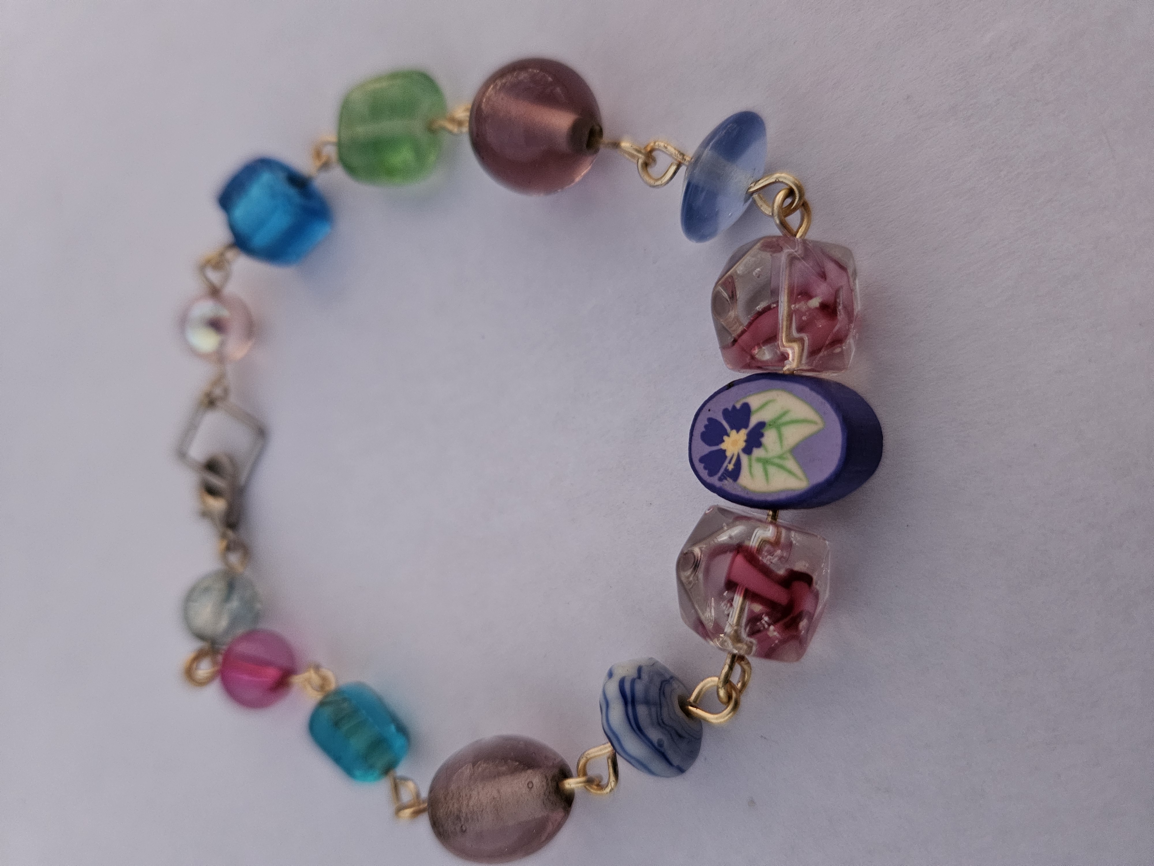Hibiscus Haven Upcycled Bracelet