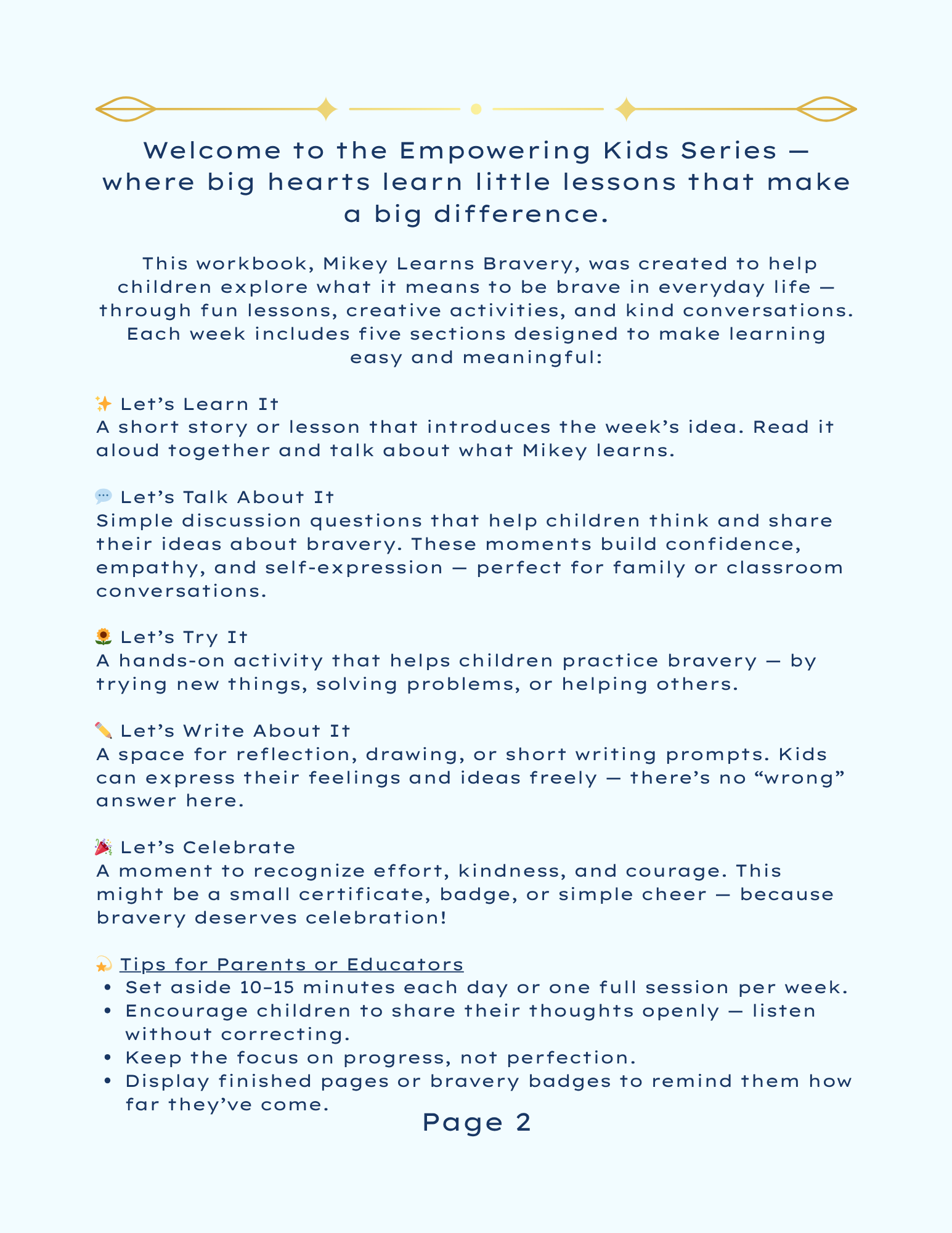 Empowering Kids Series Volume 1: Mikey Learns Bravery