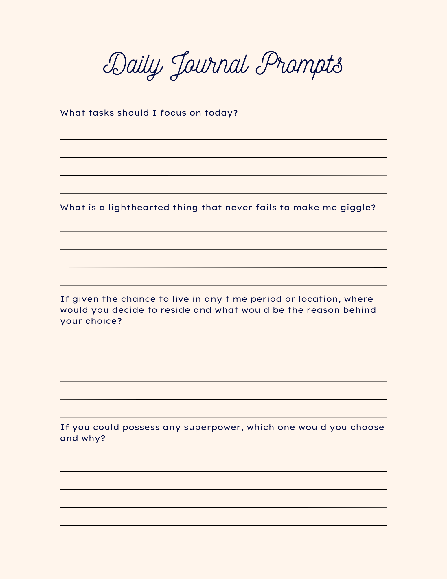 Empowering Teens Series 180 Days of Quick Journal Prompts