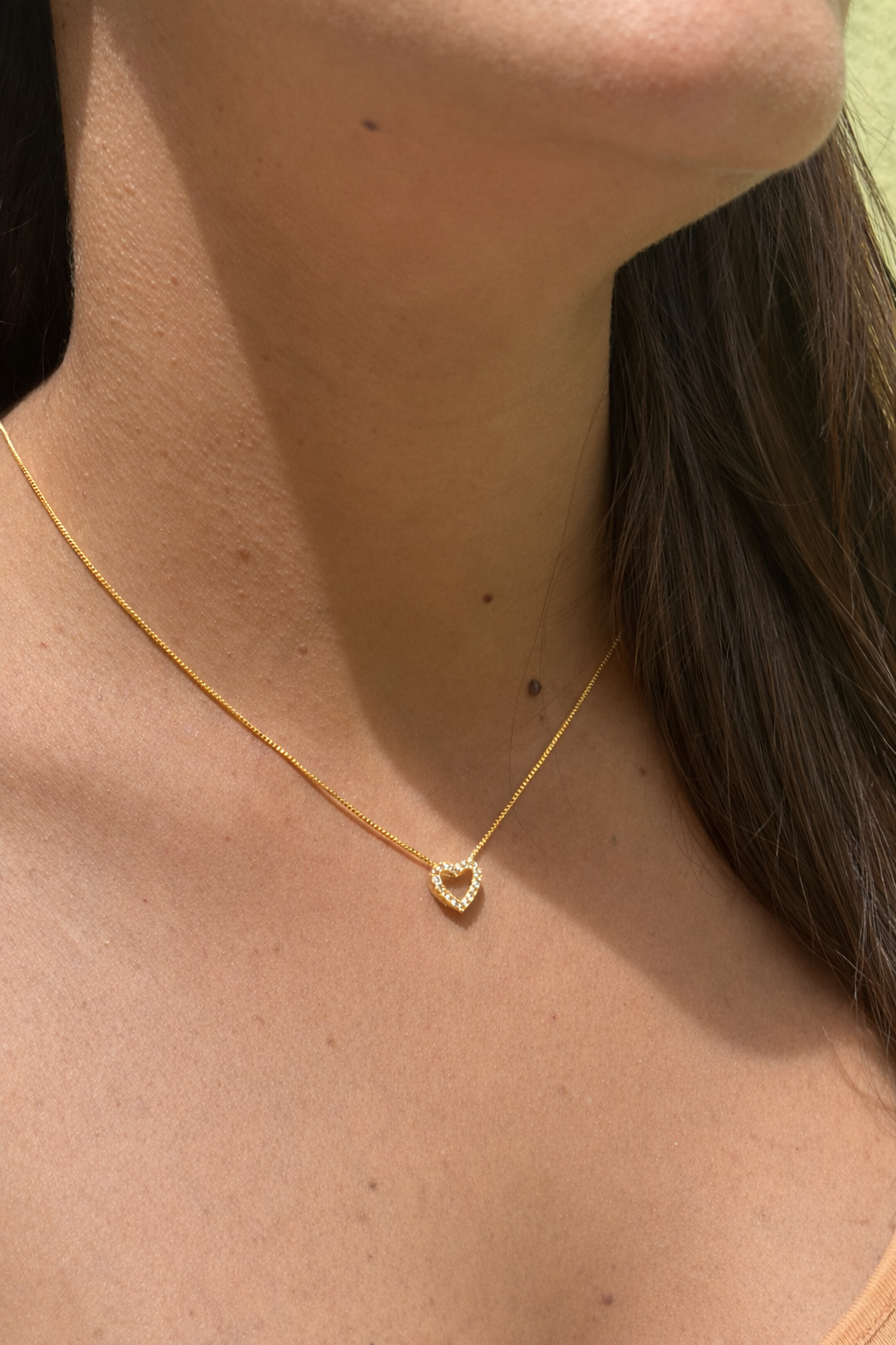 Colar Coração Cravejado