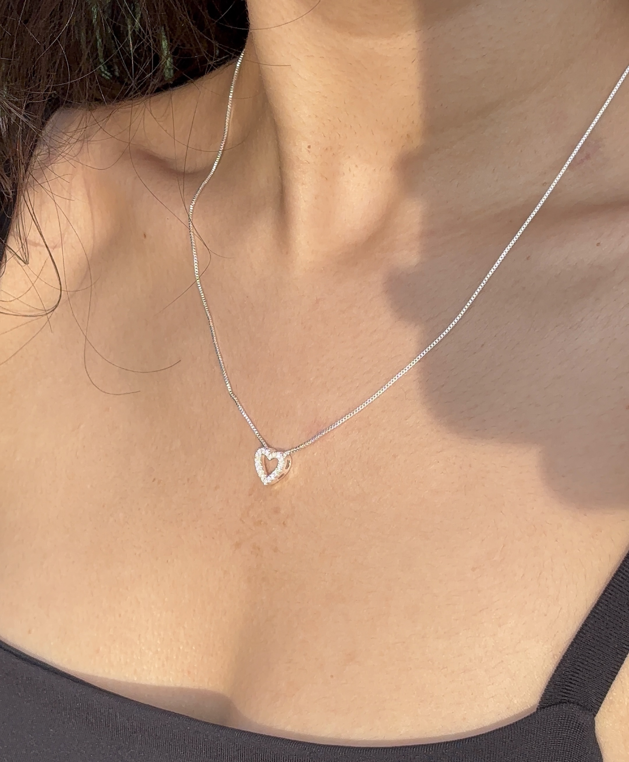 Colar Coração Cravejado