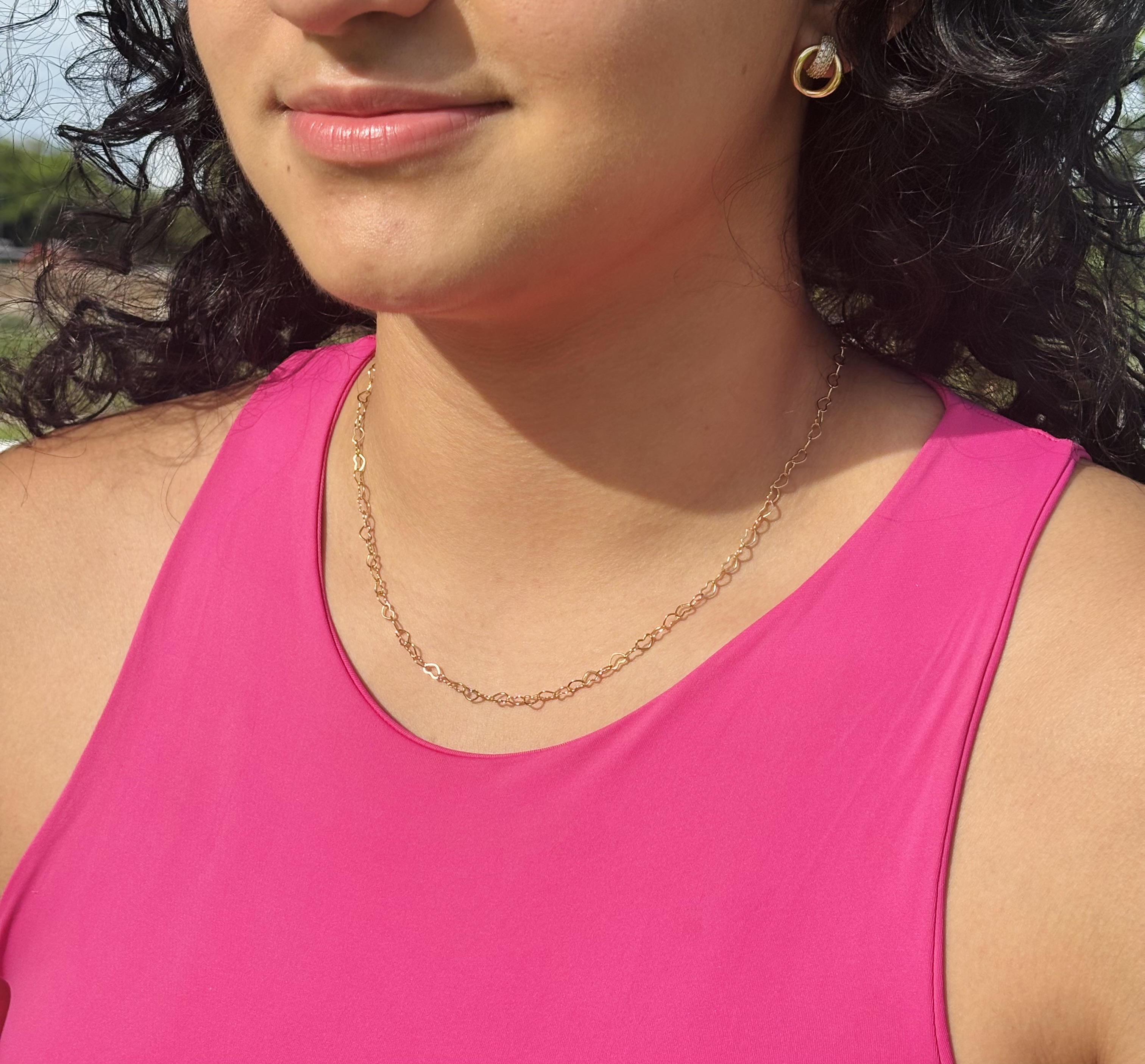 Colar/Choker Elos Corações