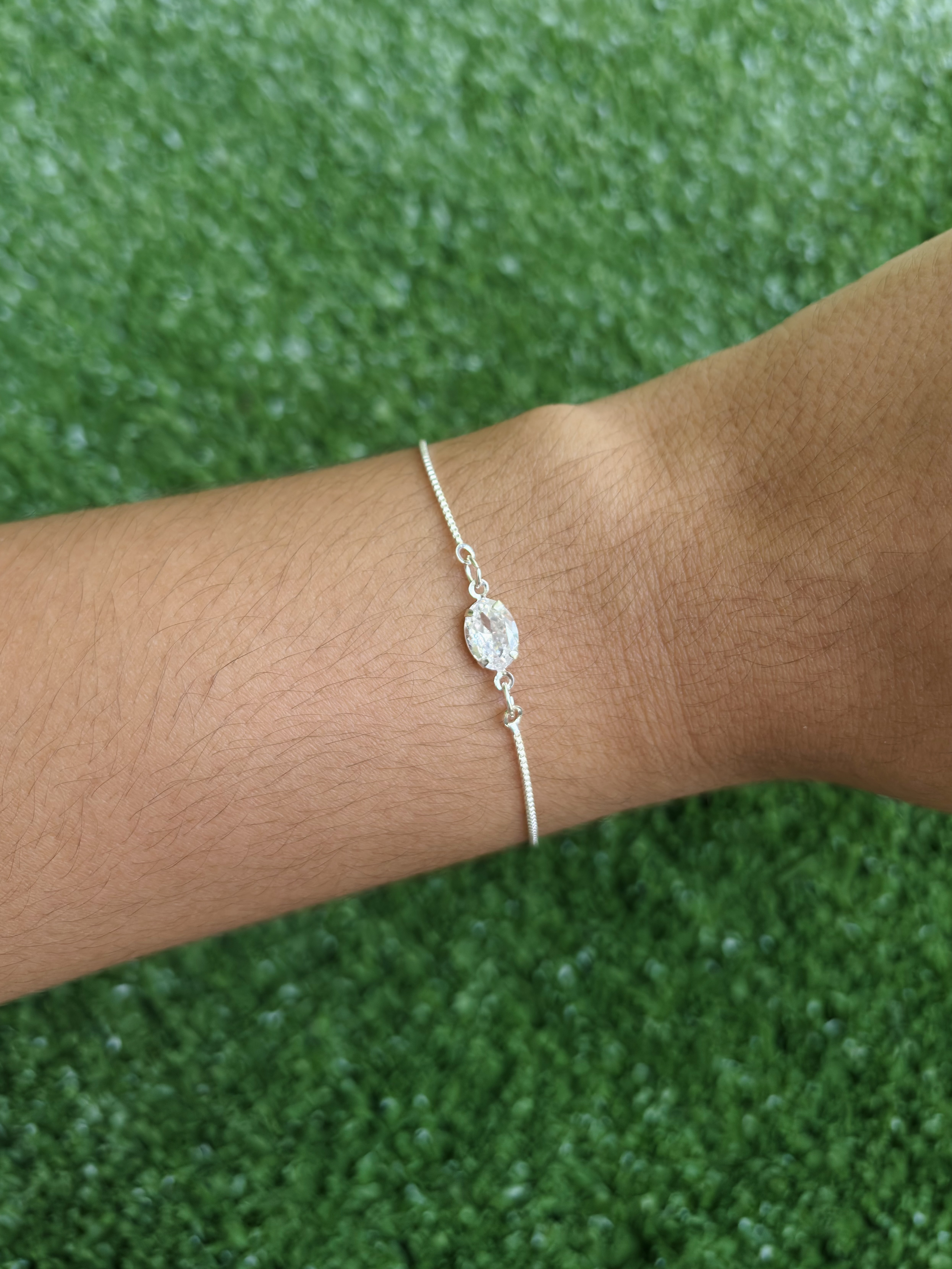 Pulseira Cristal Oval
