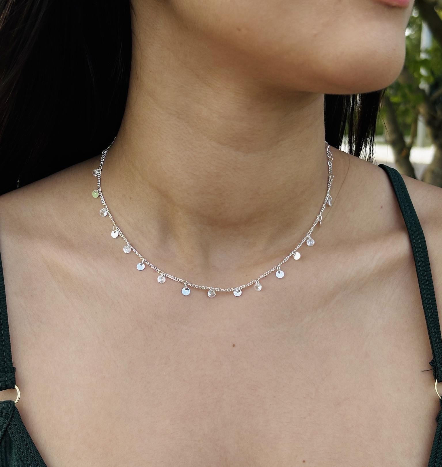 Choker Medalhas e zircônias 