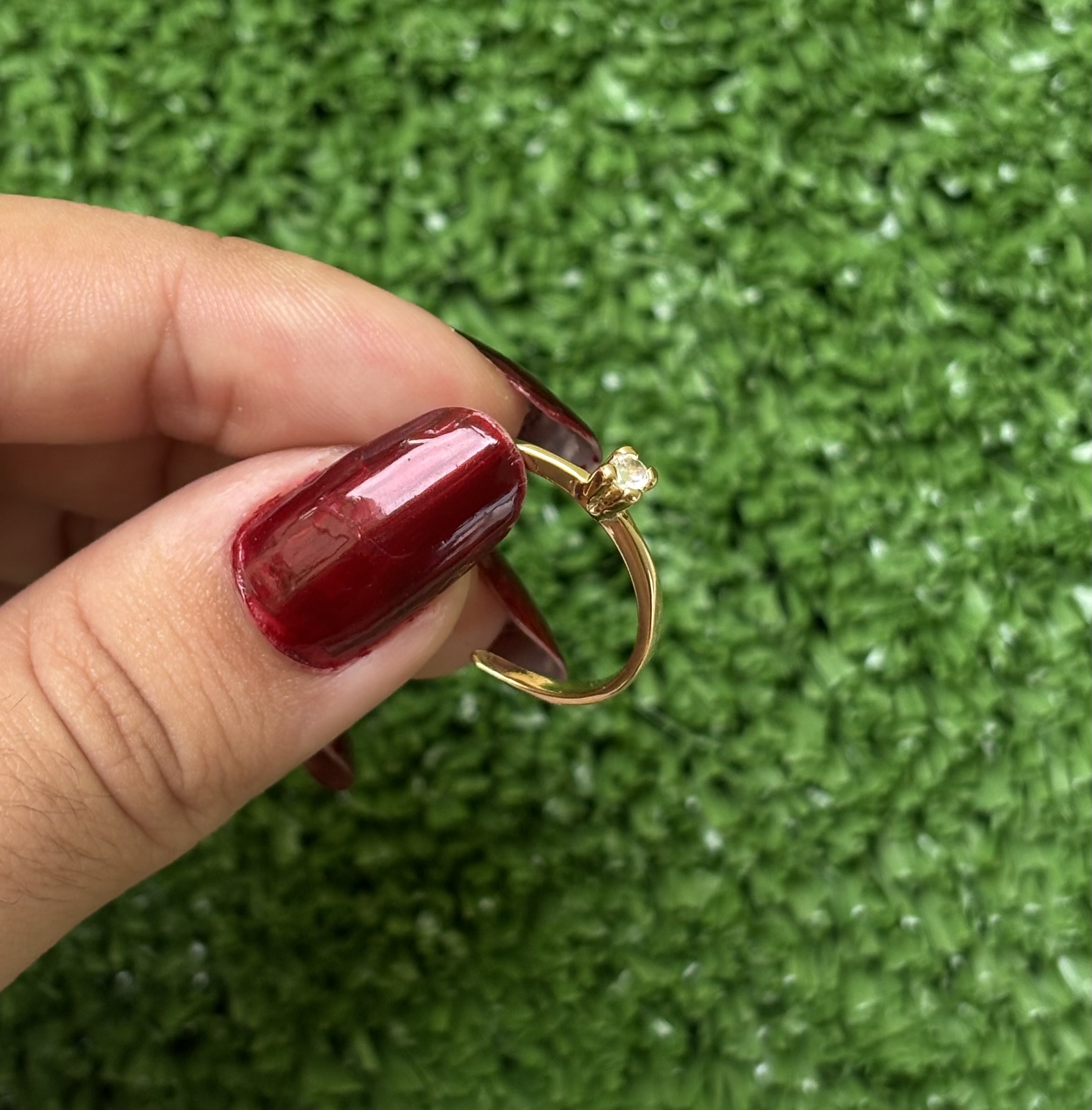 Anel Solitário Cristal Regulável 