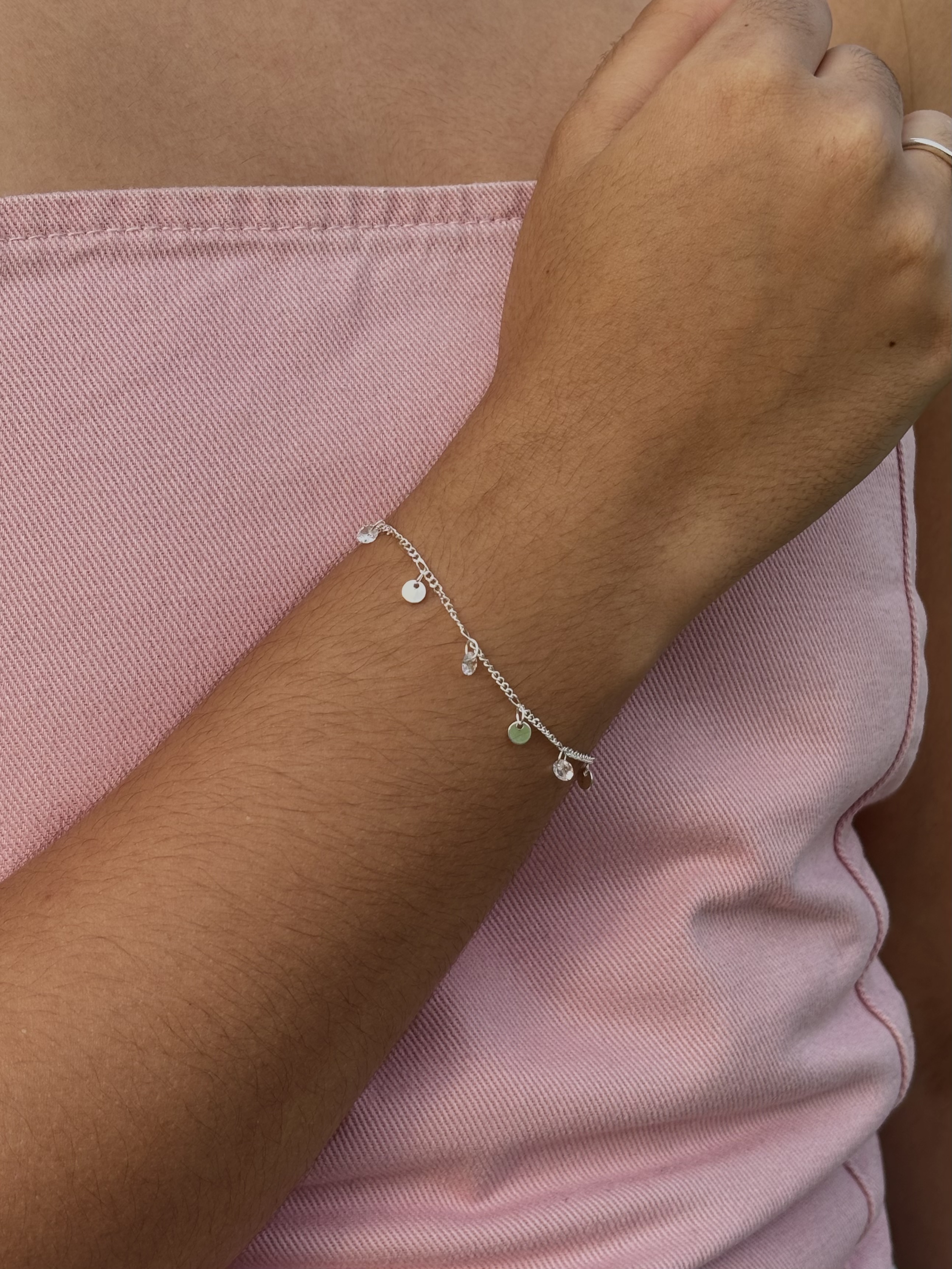 Pulseira Medalhas E Zicônias