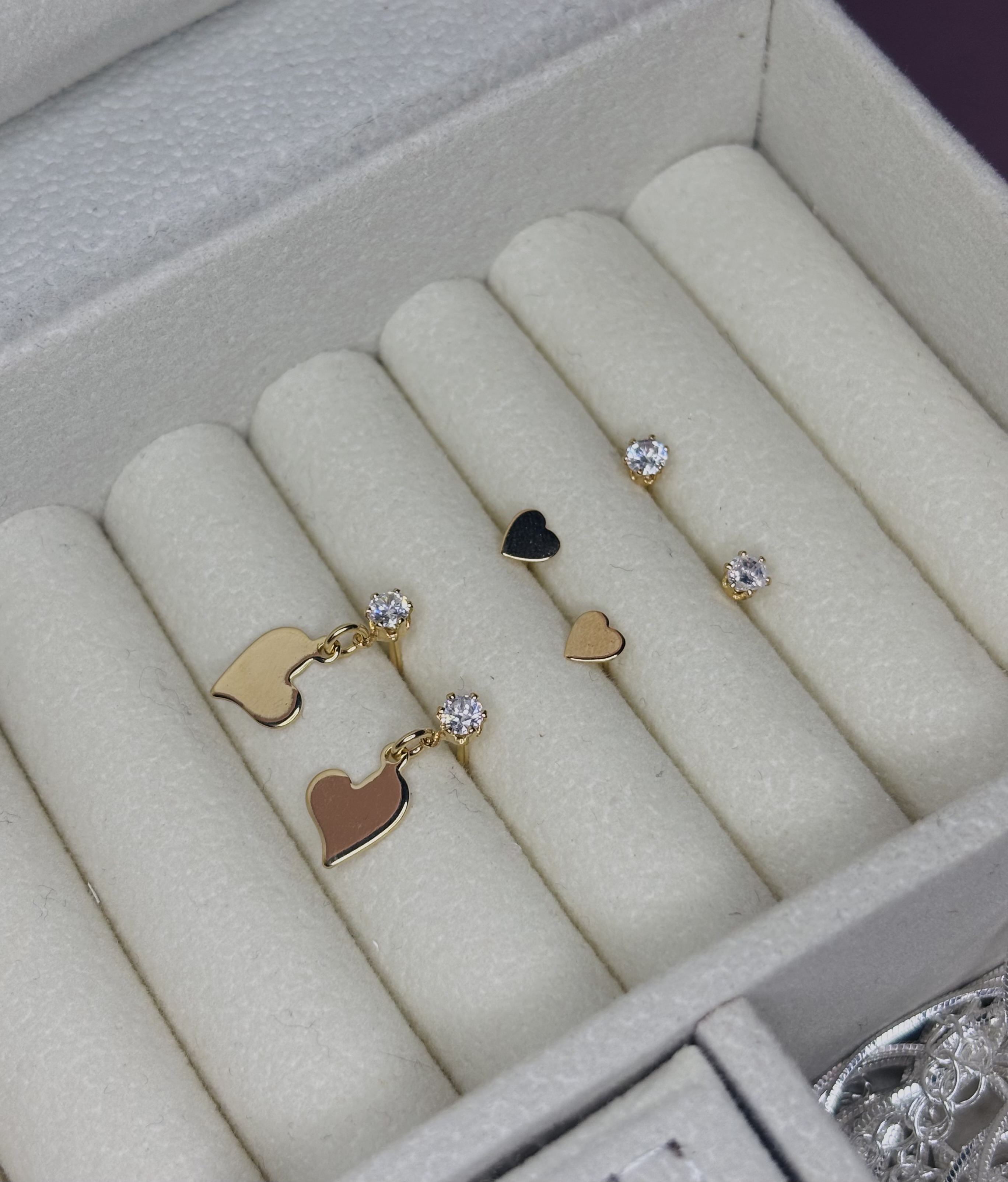 Trio De Brincos Dourados