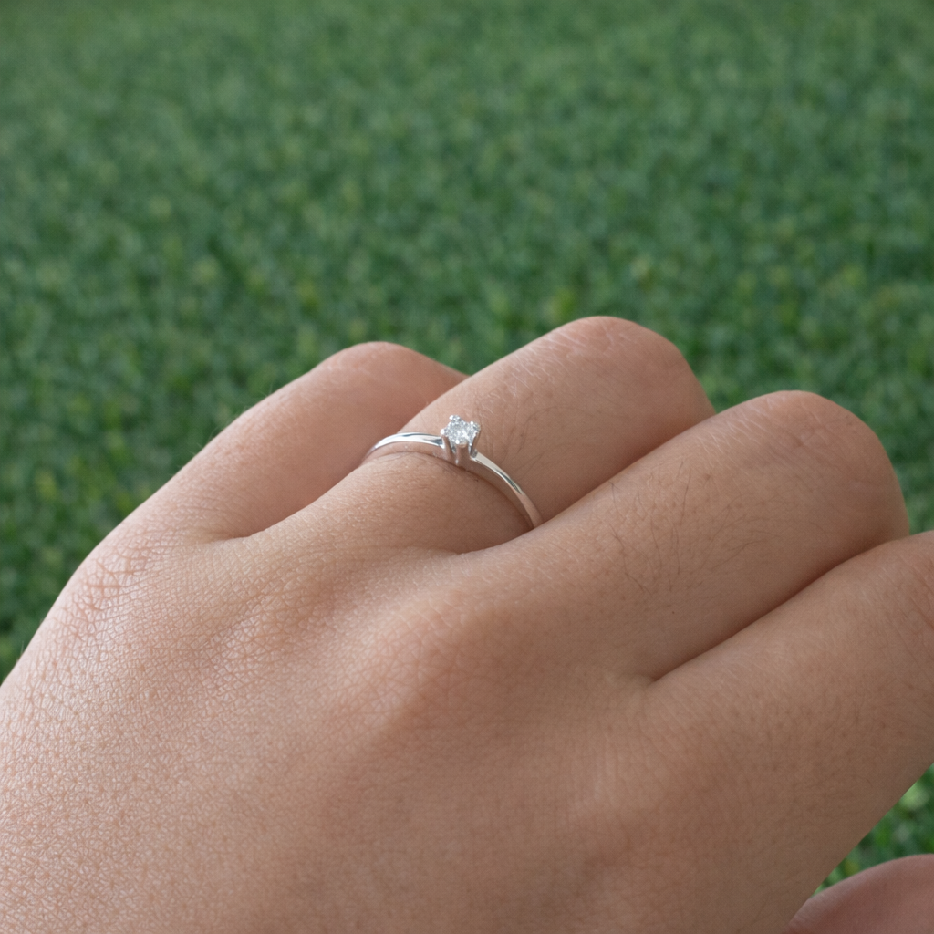 Anel Solitário Regulável 