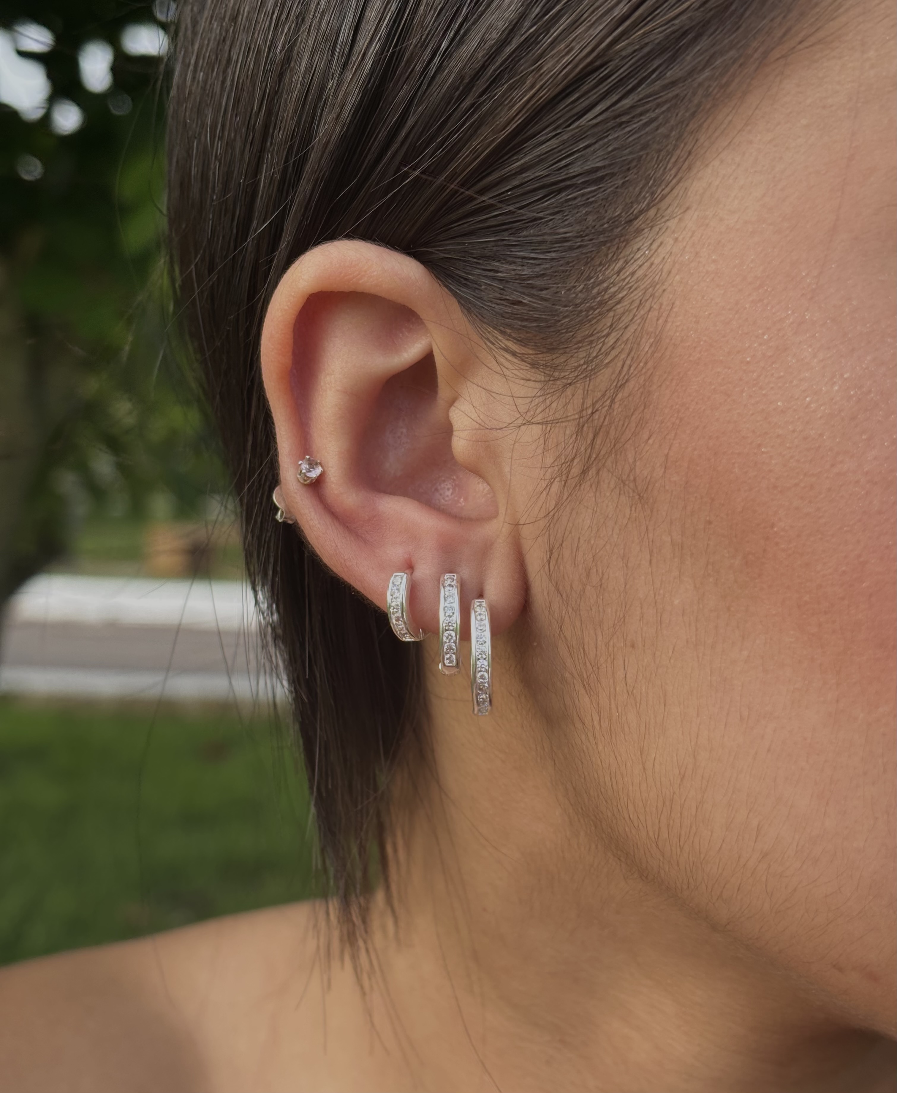 Trio Argolas Cravejadas