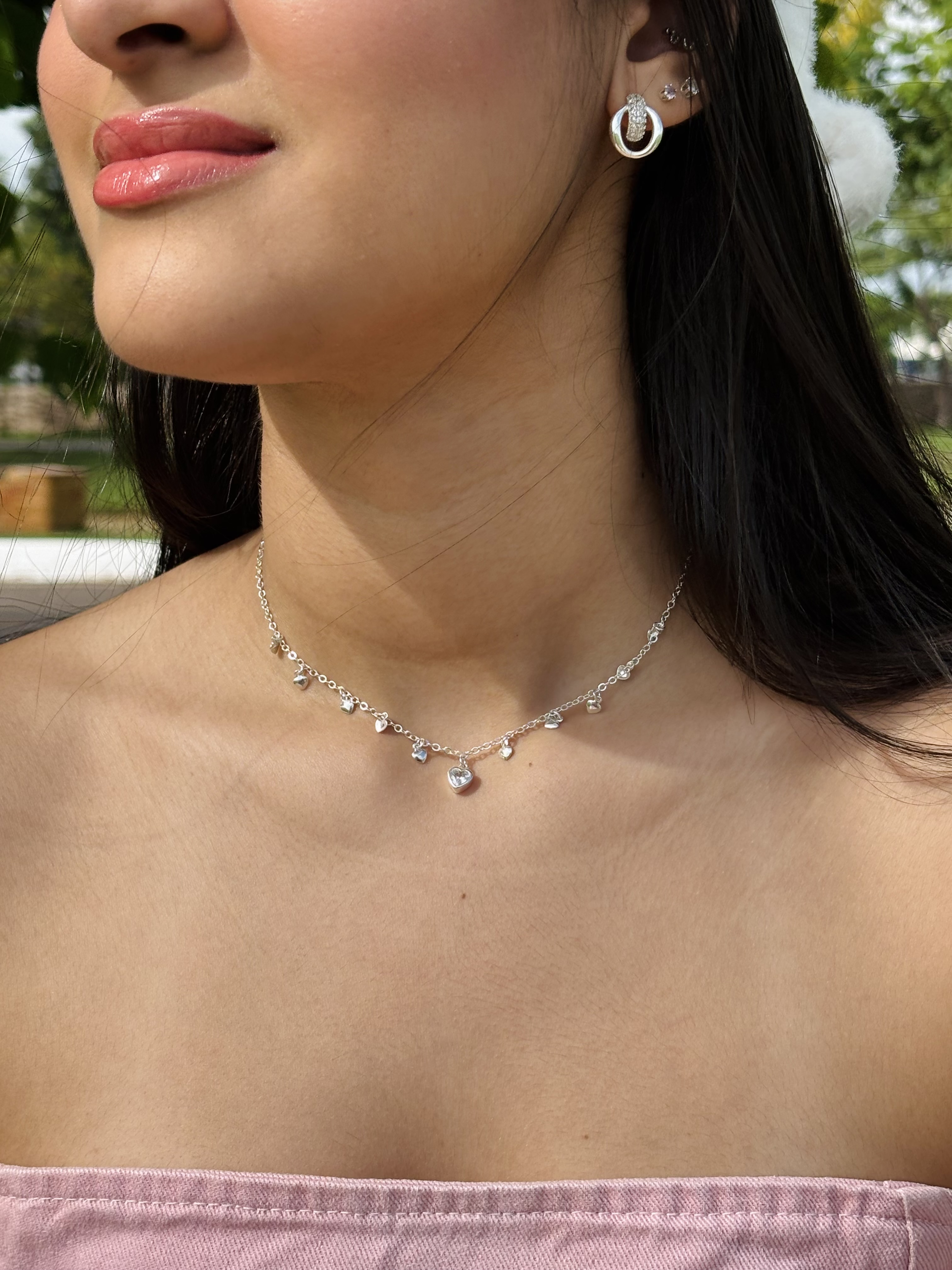 Choker Corações 