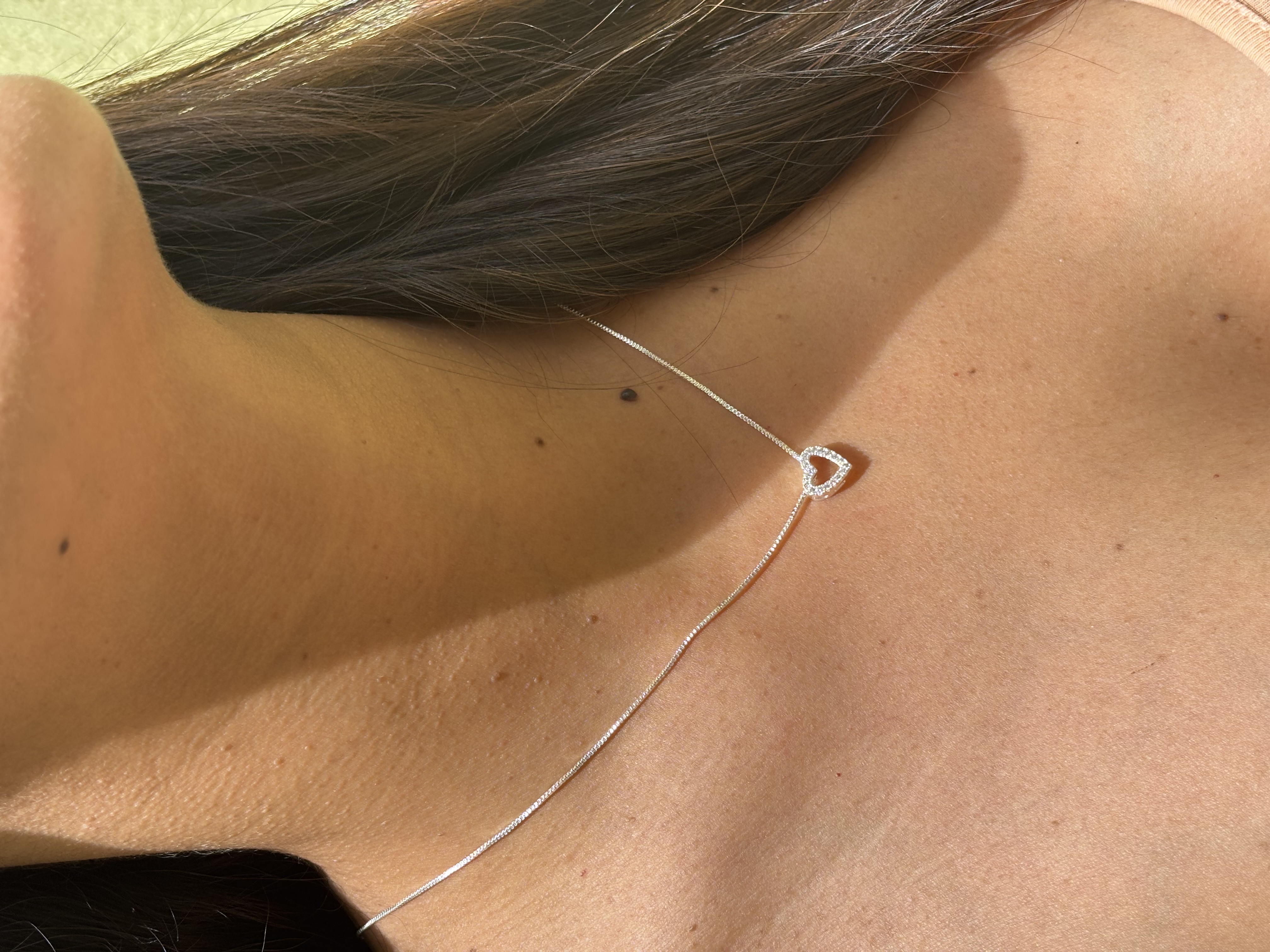 Colar Coração Cravejado