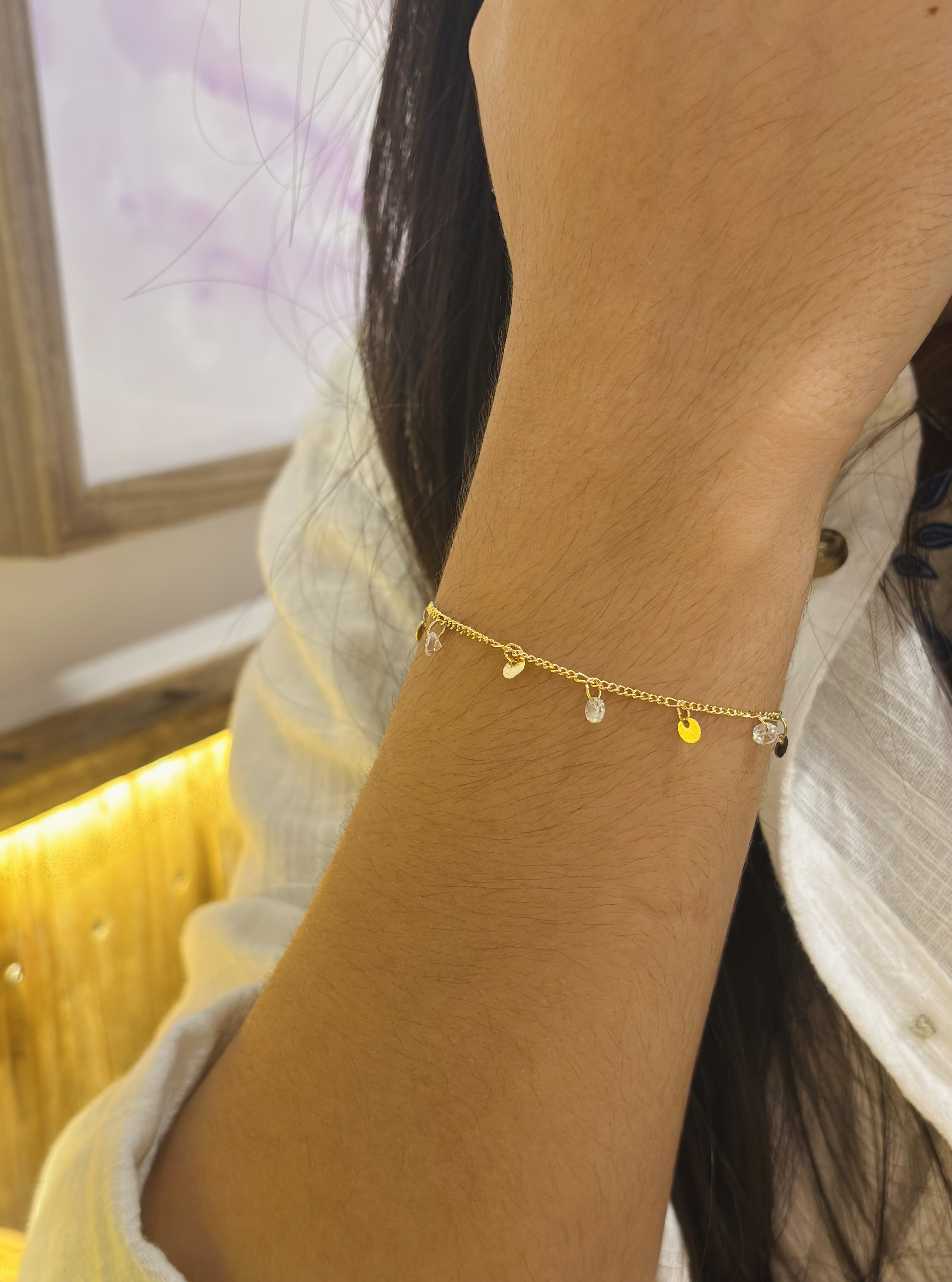 Pulseira Medalhas E Zicônias