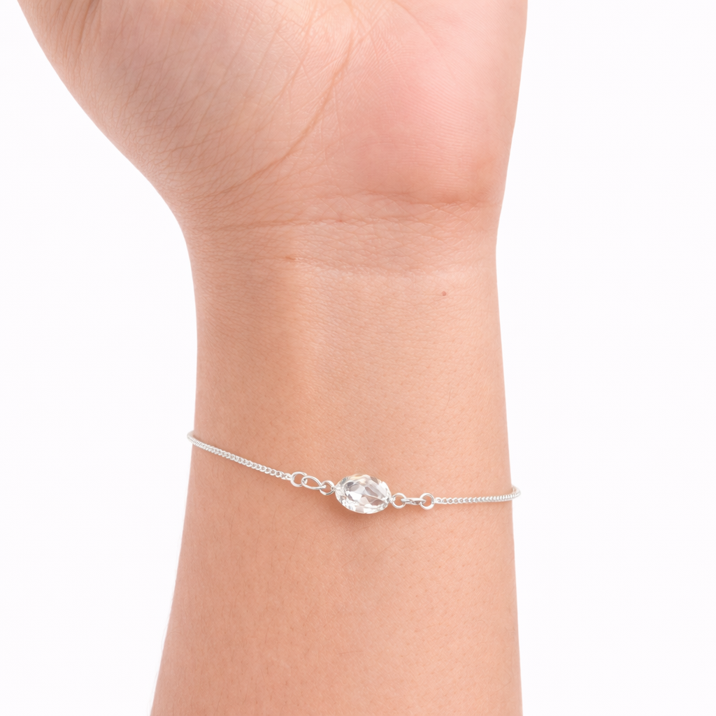 Pulseira Cristal Oval
