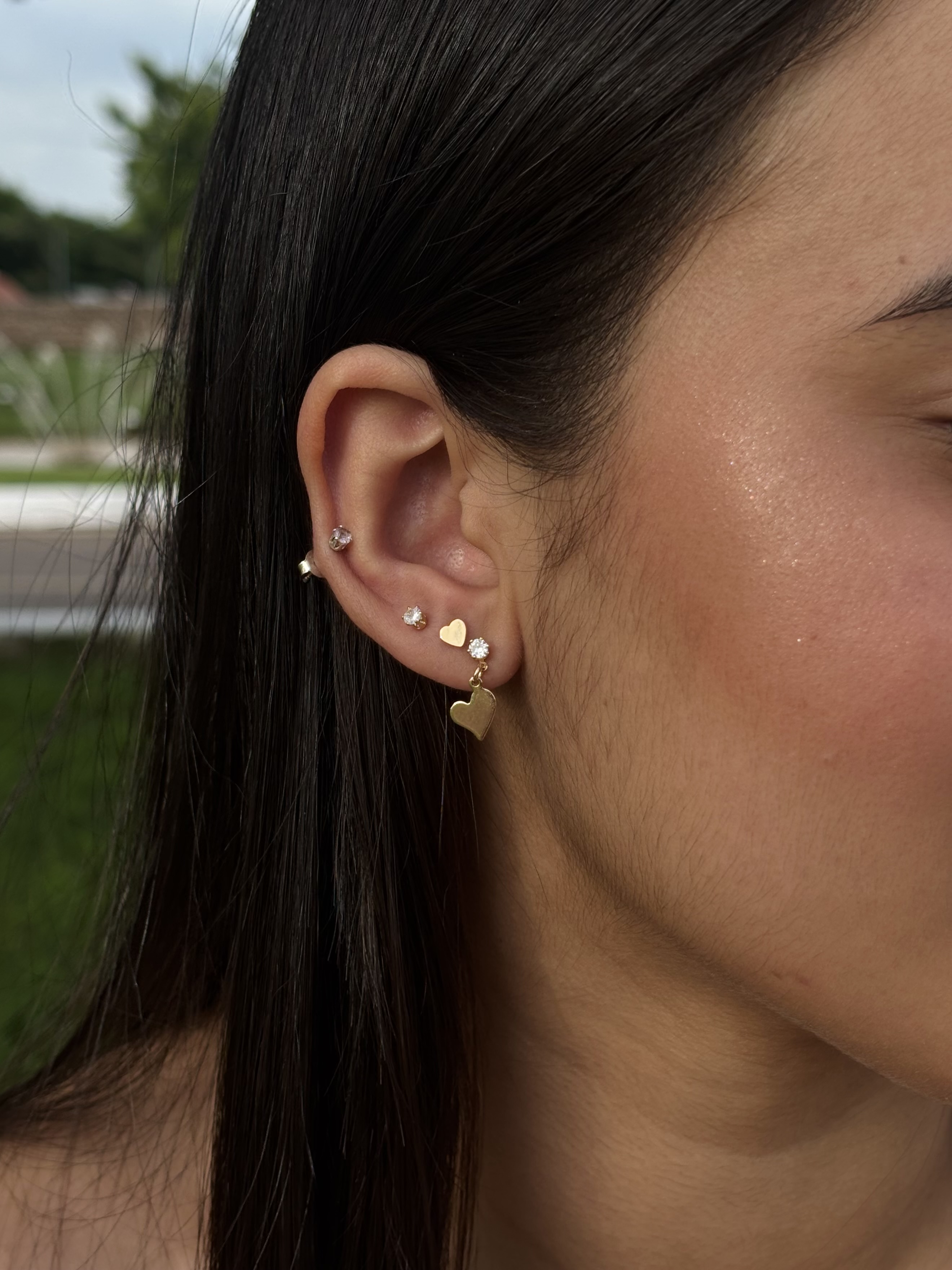 Trio De Brincos Dourados