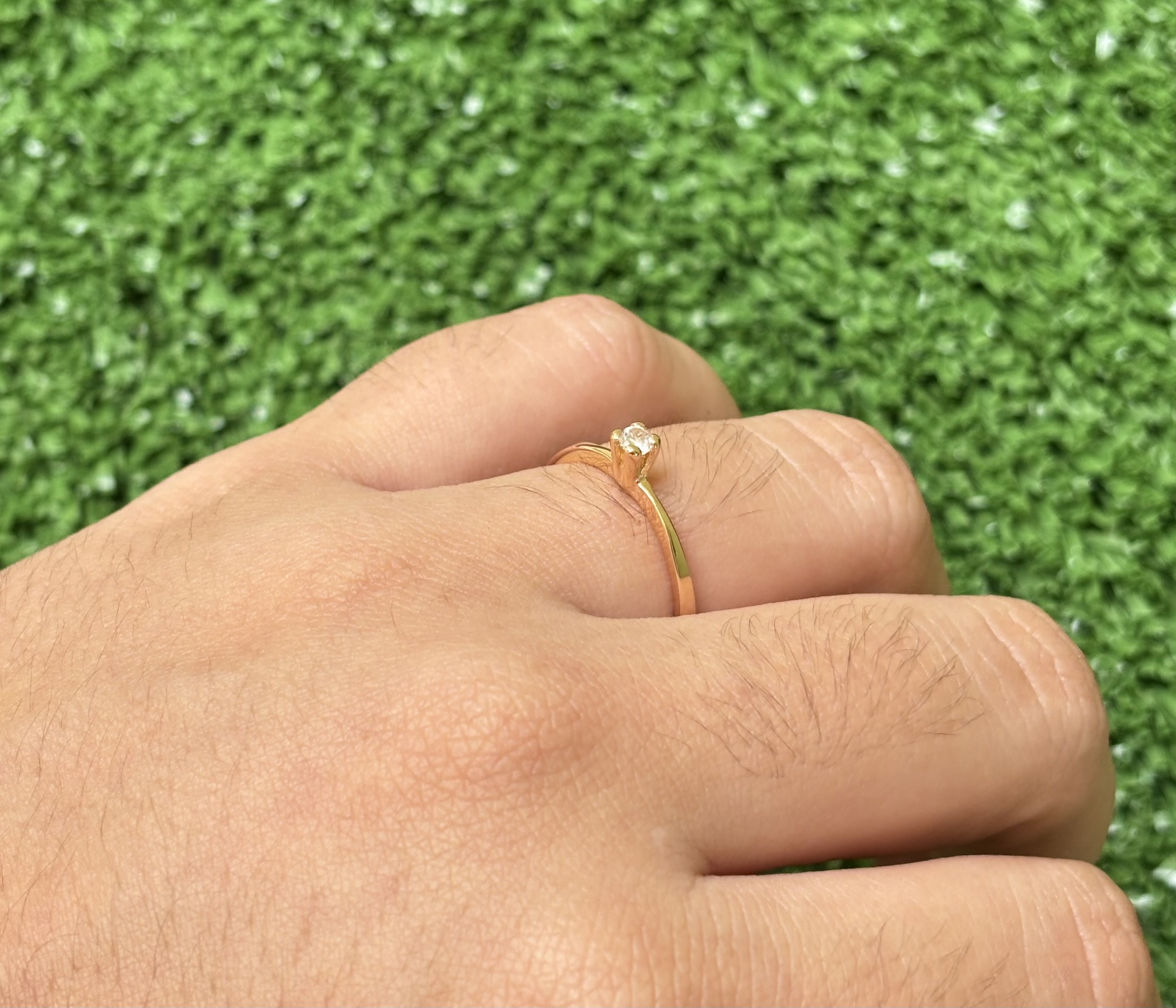 Anel Solitário Cristal Regulável 