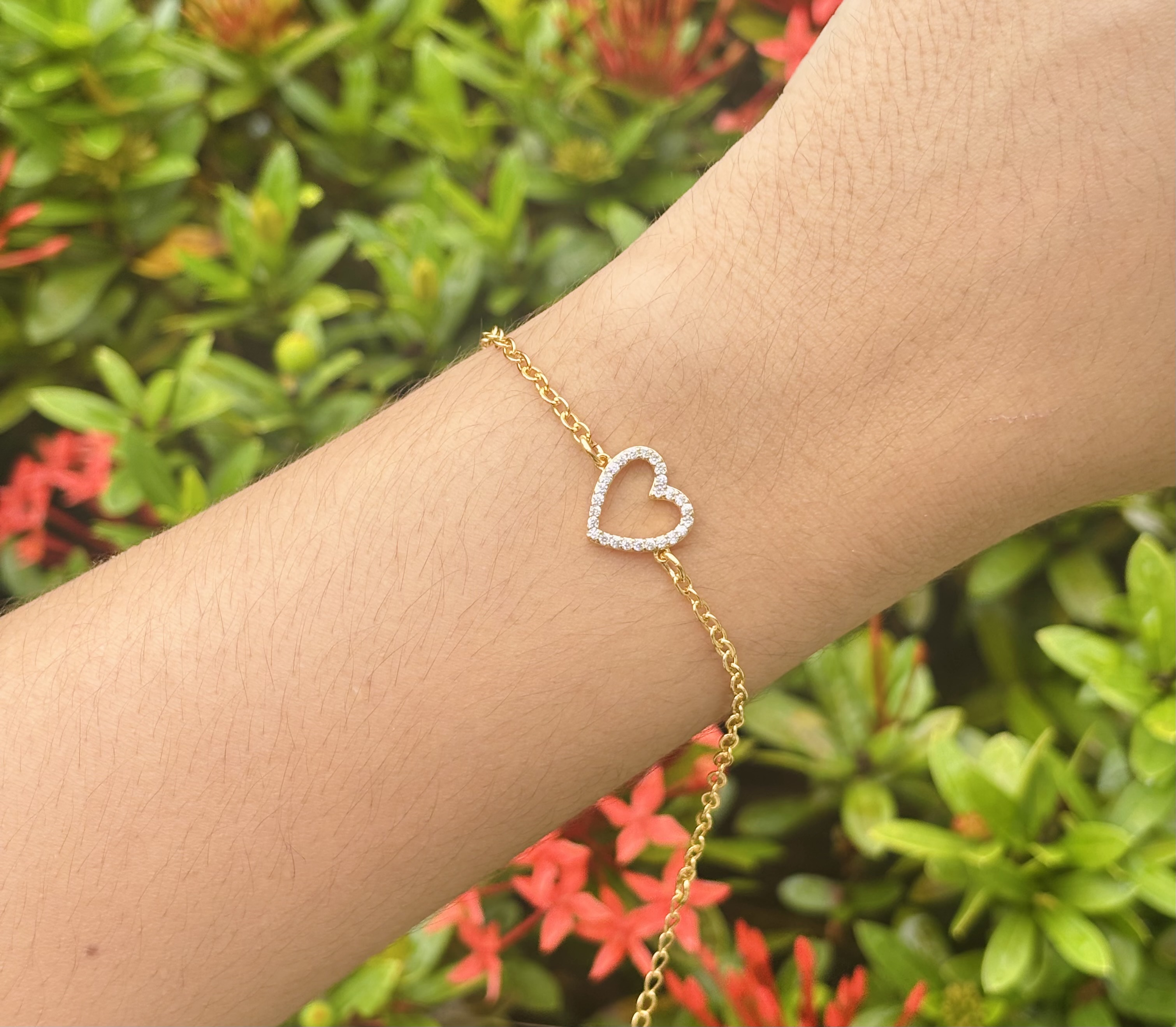 Pulseira Coração Cravejado