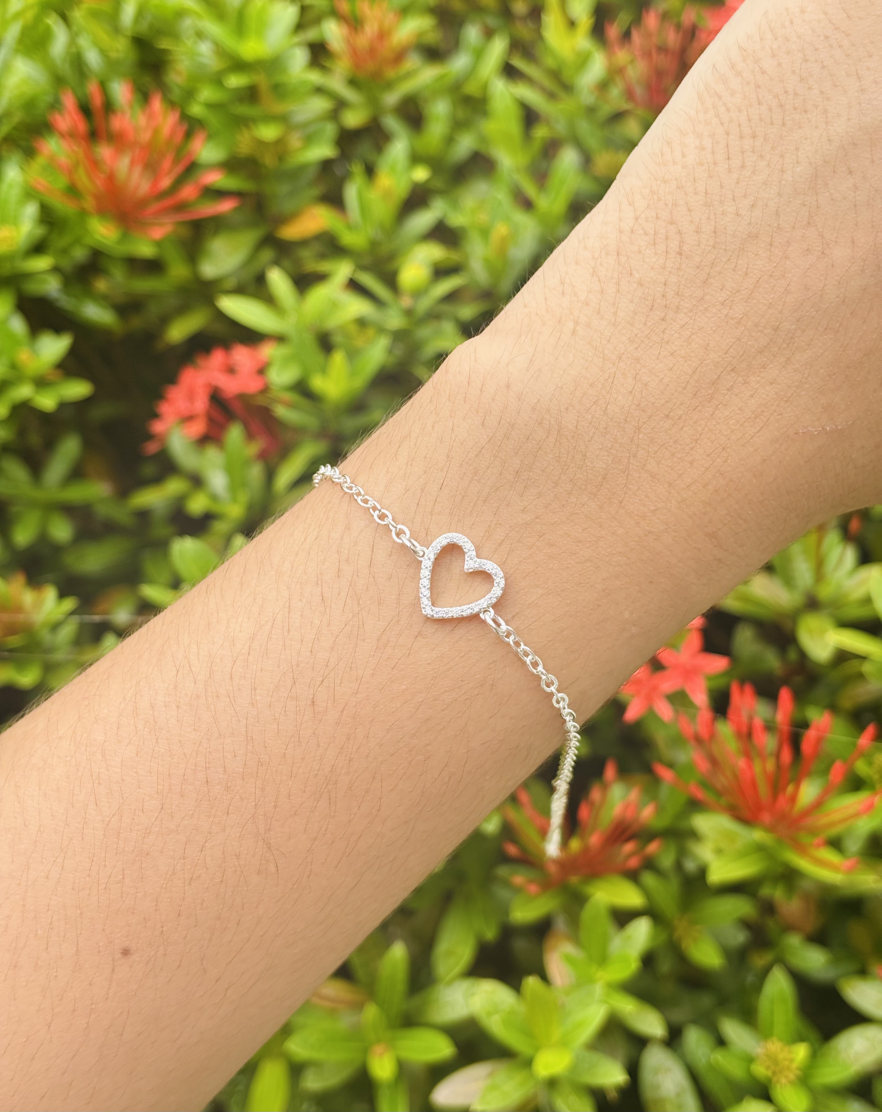 Pulseira Coração Cravejado