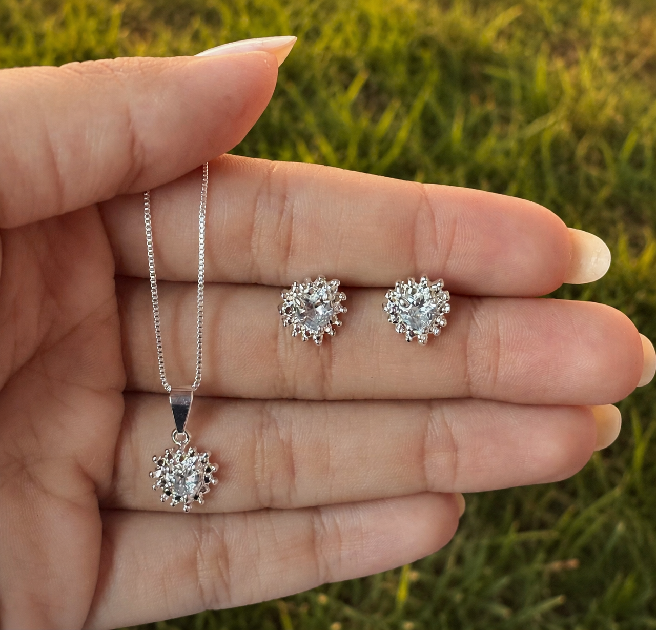 Conjunto Coração Cristal