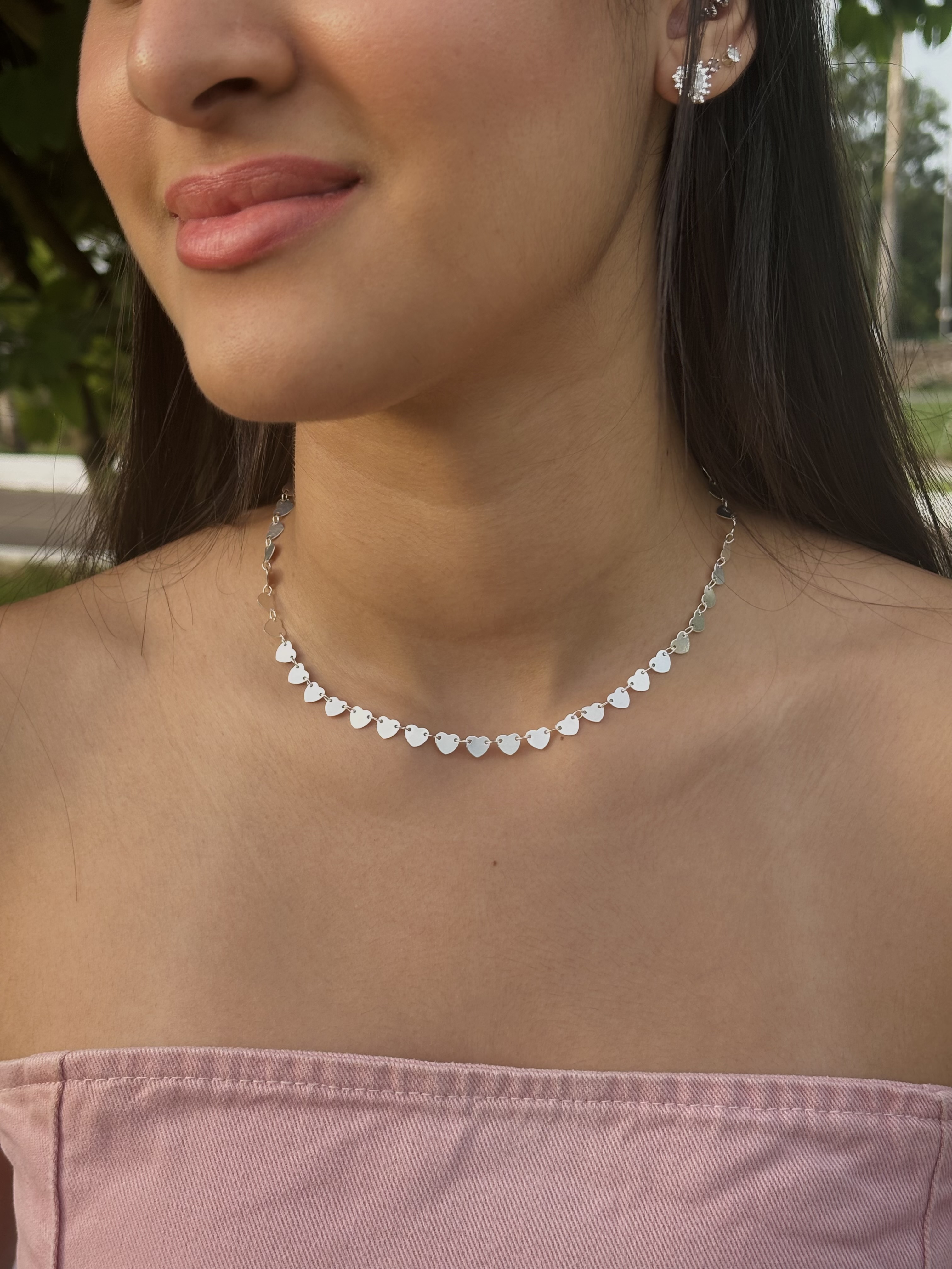 Choker Coração Espelhado