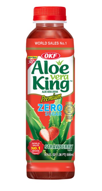 Aloe vera de frutilla zero, sin azúcar de 500 ml