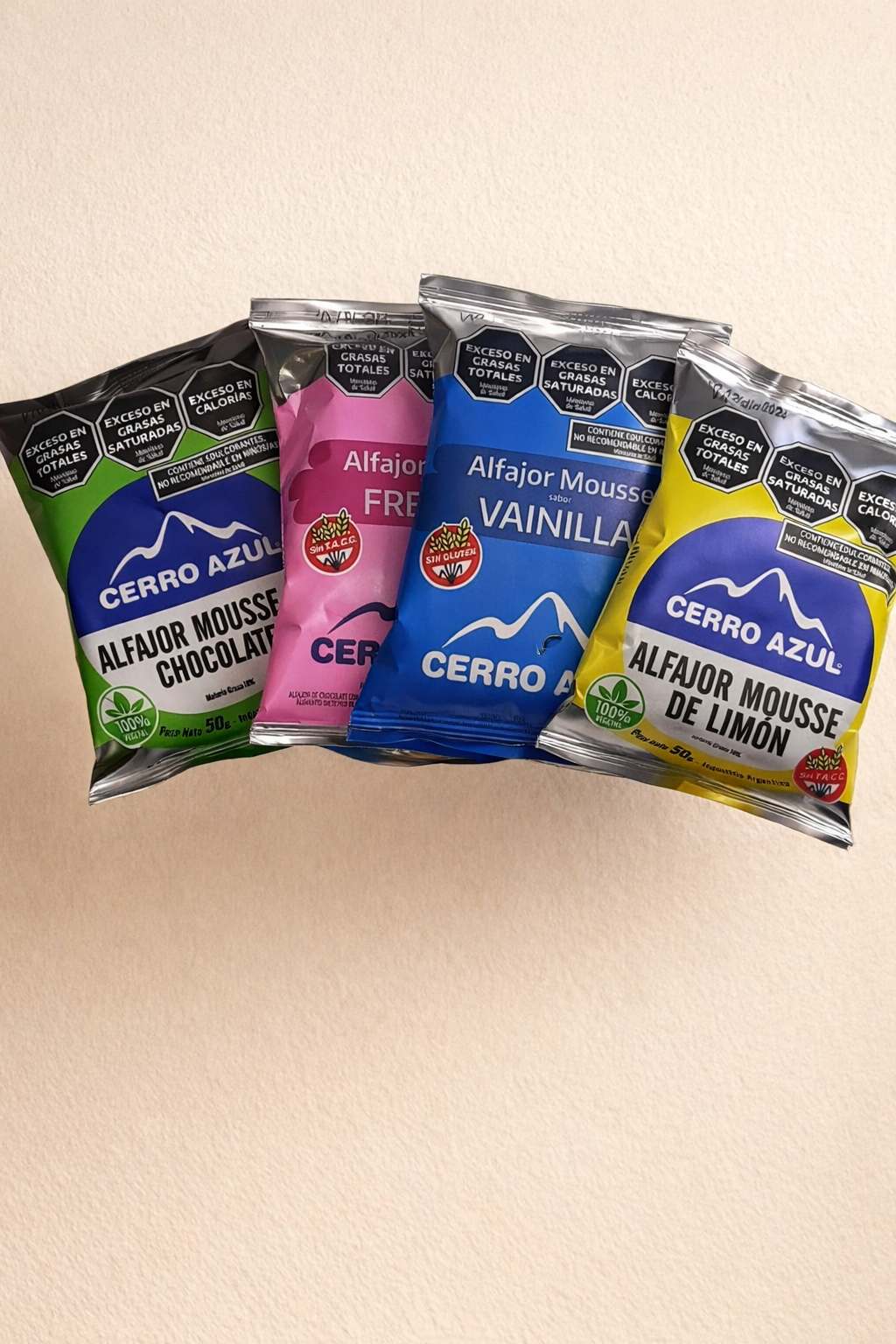 Alfajores sin azúcar y sin tacc - Cerro azul