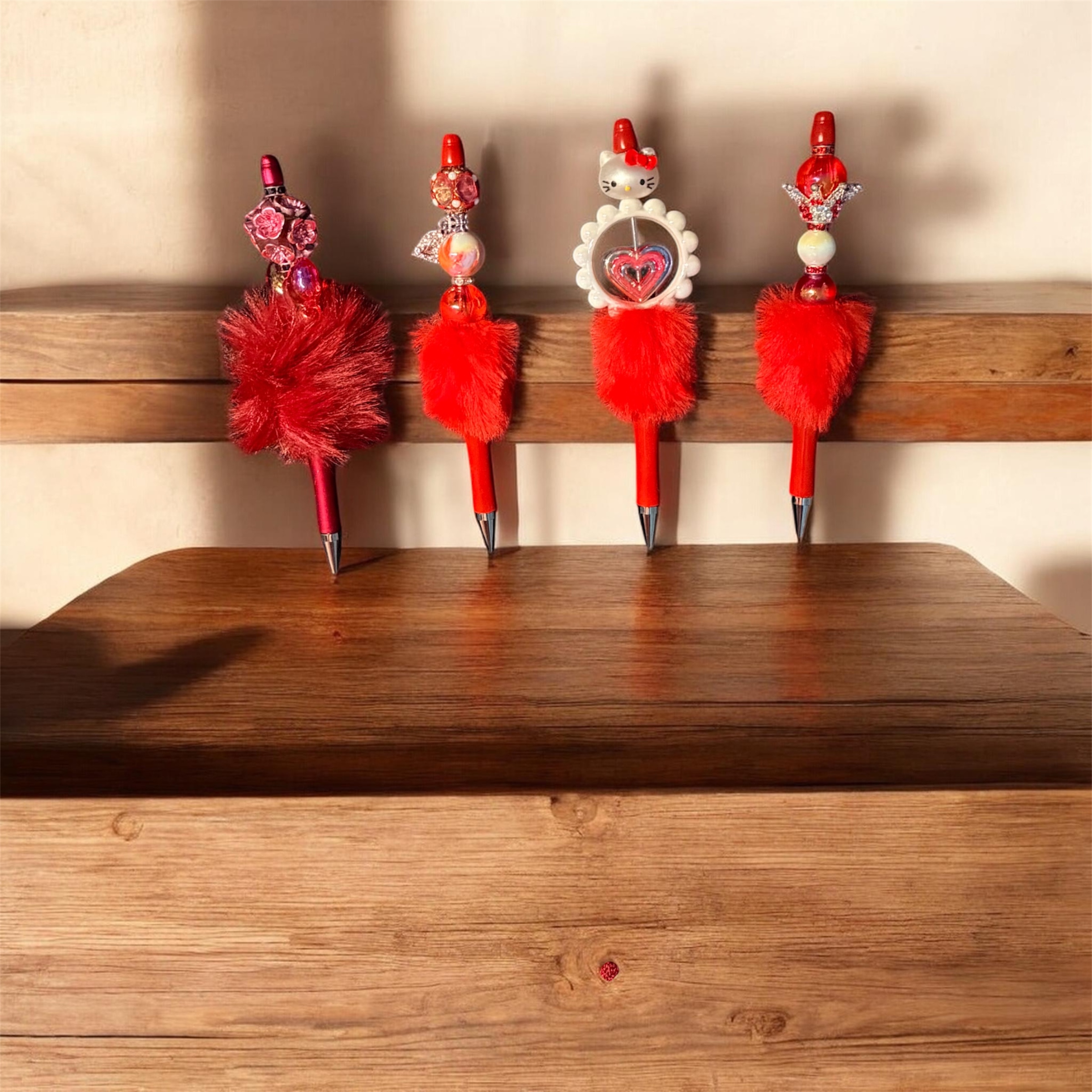 Red Decorative Pens Set