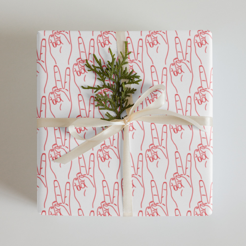 peace hands Wrapping paper sheets