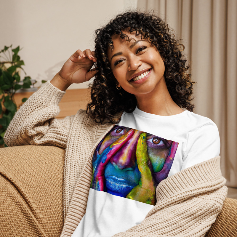 paint face Women's Relaxed T-Shirt