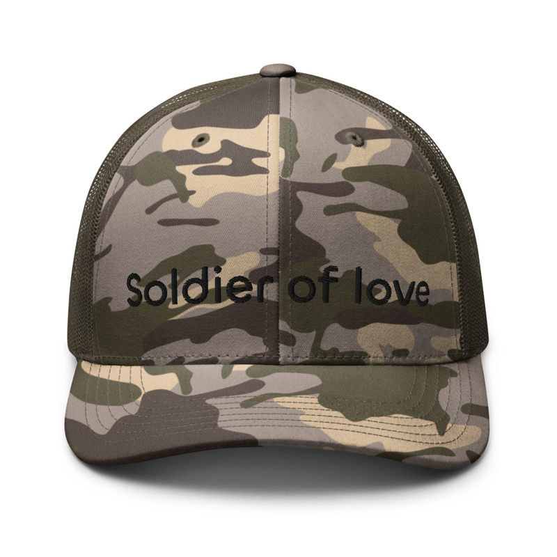 Soldier of Love Camouflage trucker hat