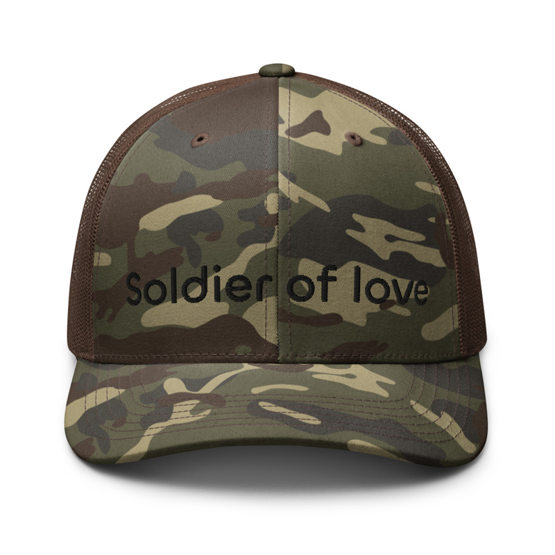 Soldier of Love Camouflage trucker hat