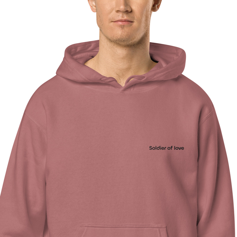 Soldier of Love Unisex pigment-dyed hoodie