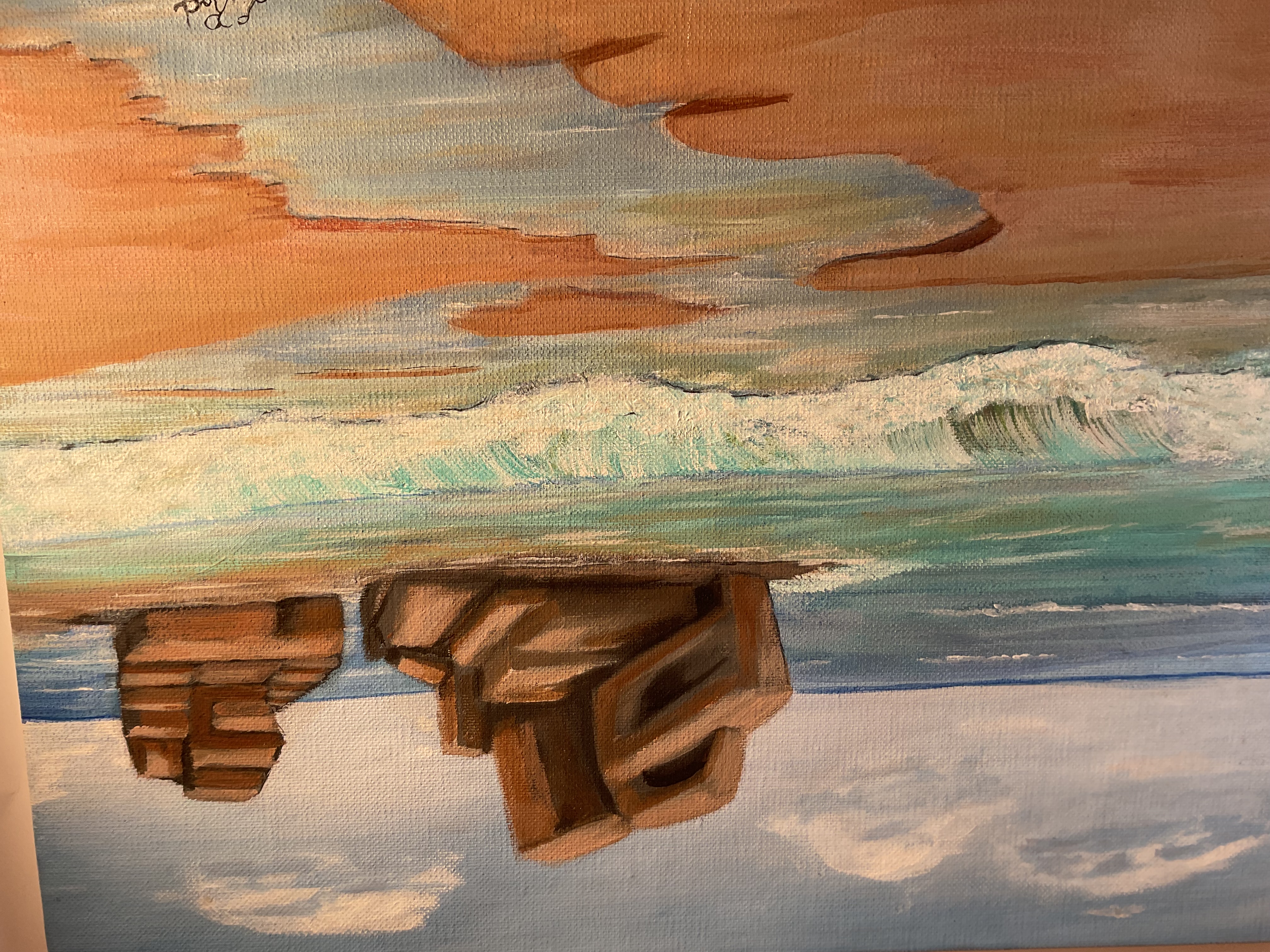 Abstract Seaside Painting