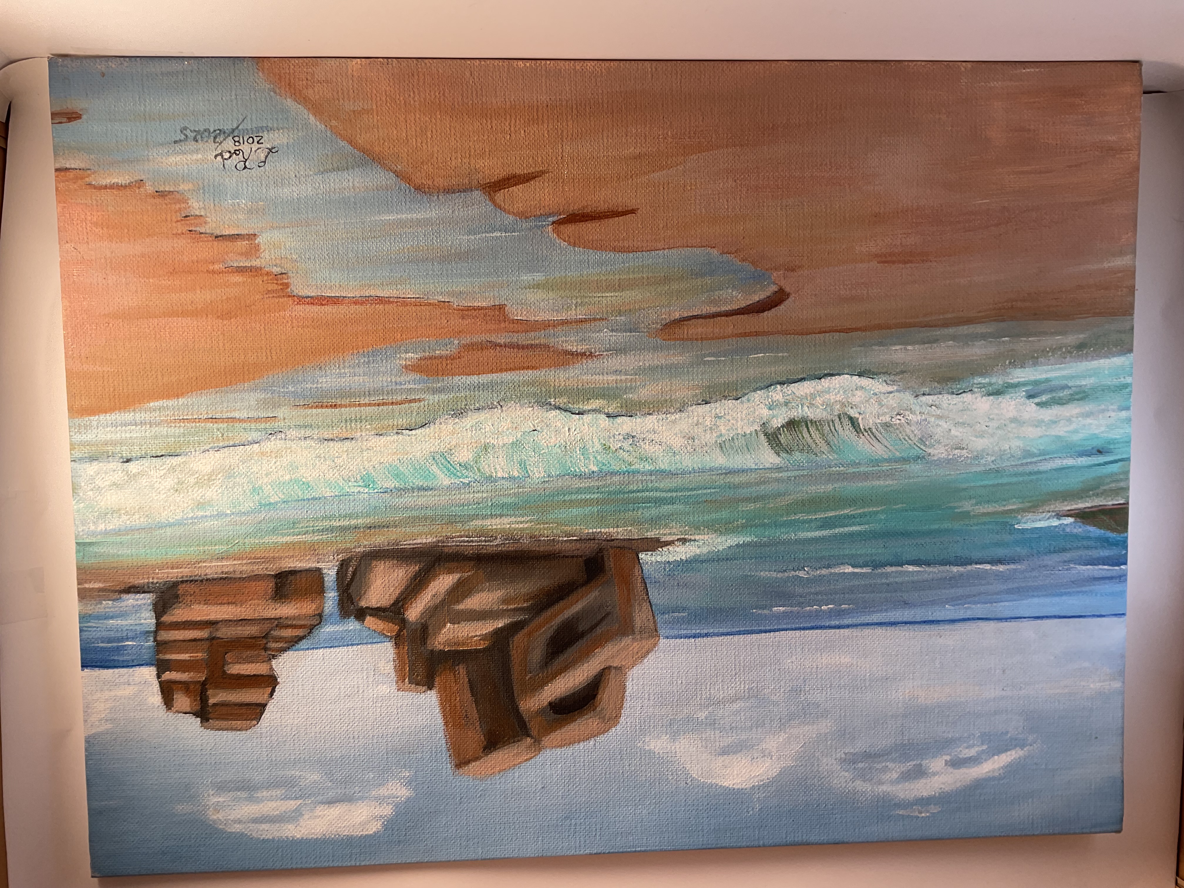 Abstract Seaside Painting