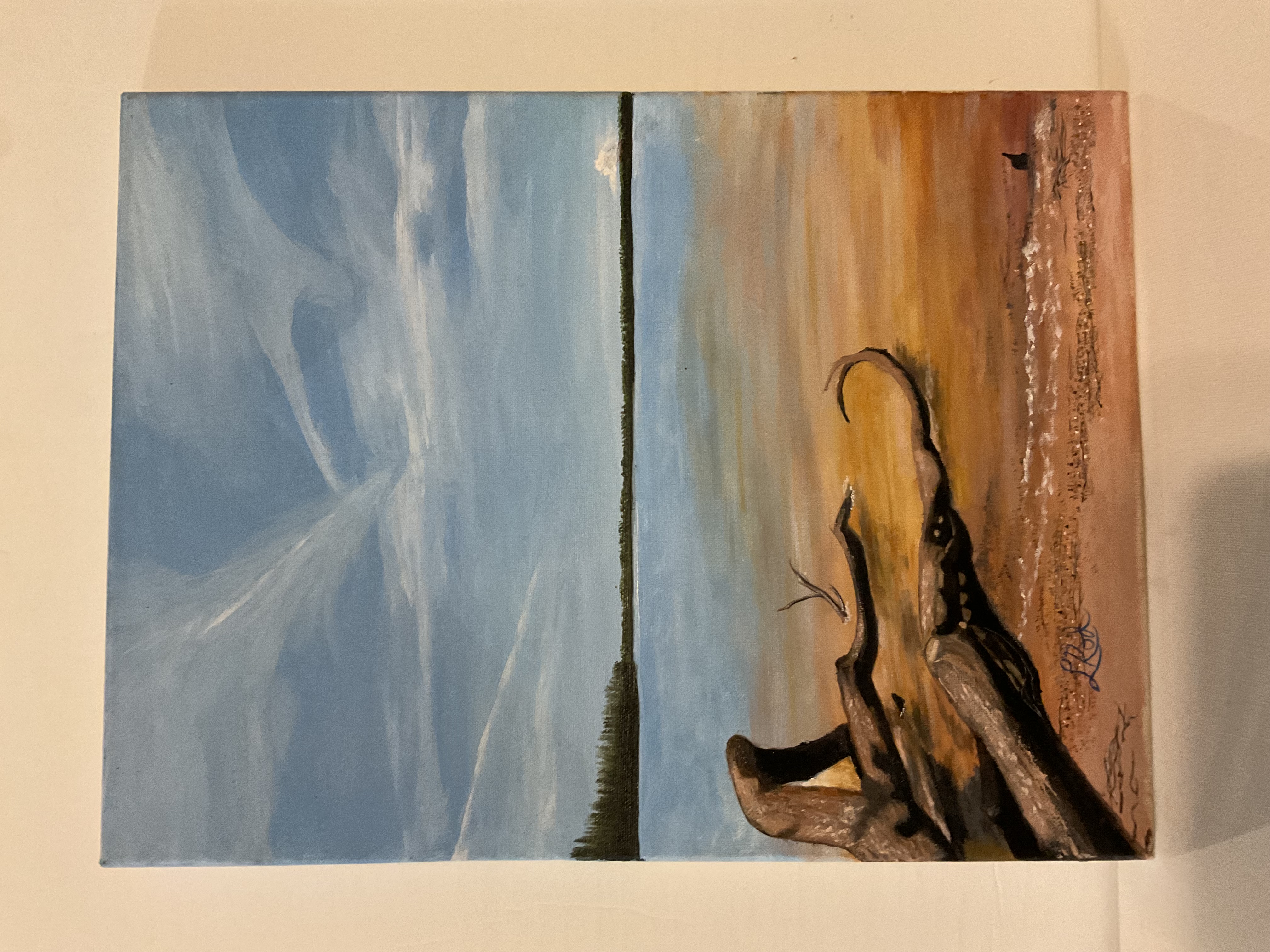 Driftwood lake Painting