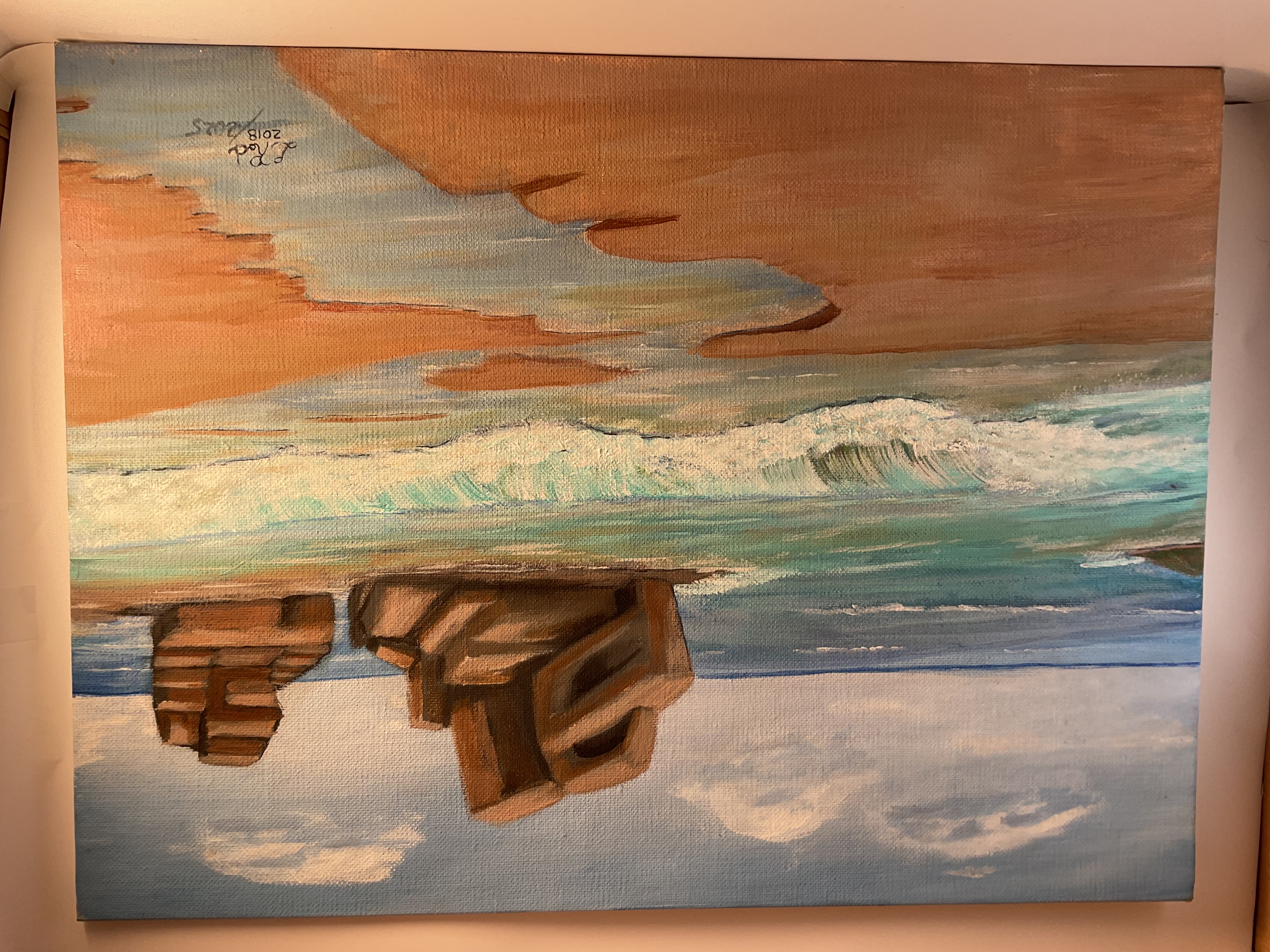 Abstract Seaside Painting