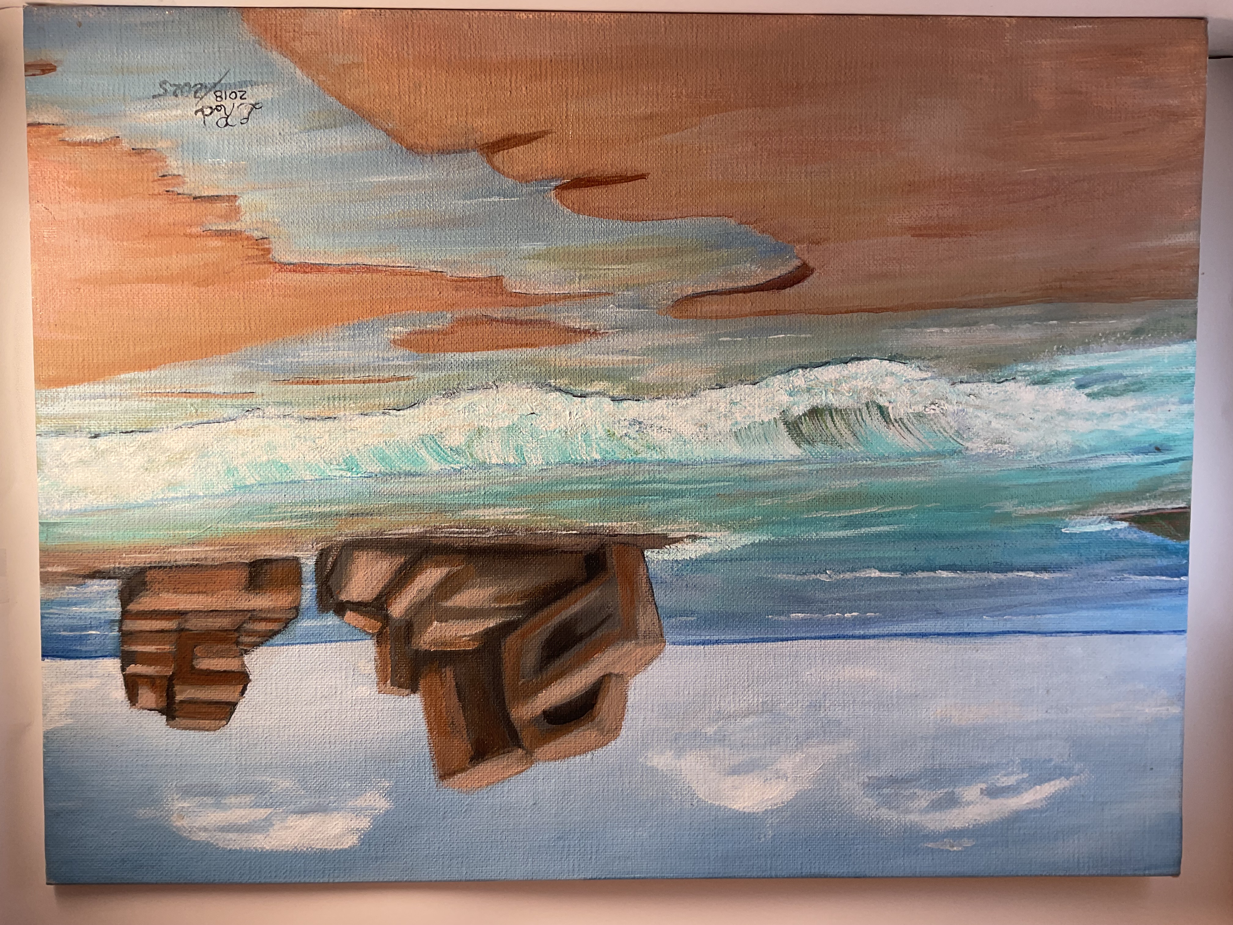 Abstract Seaside Painting