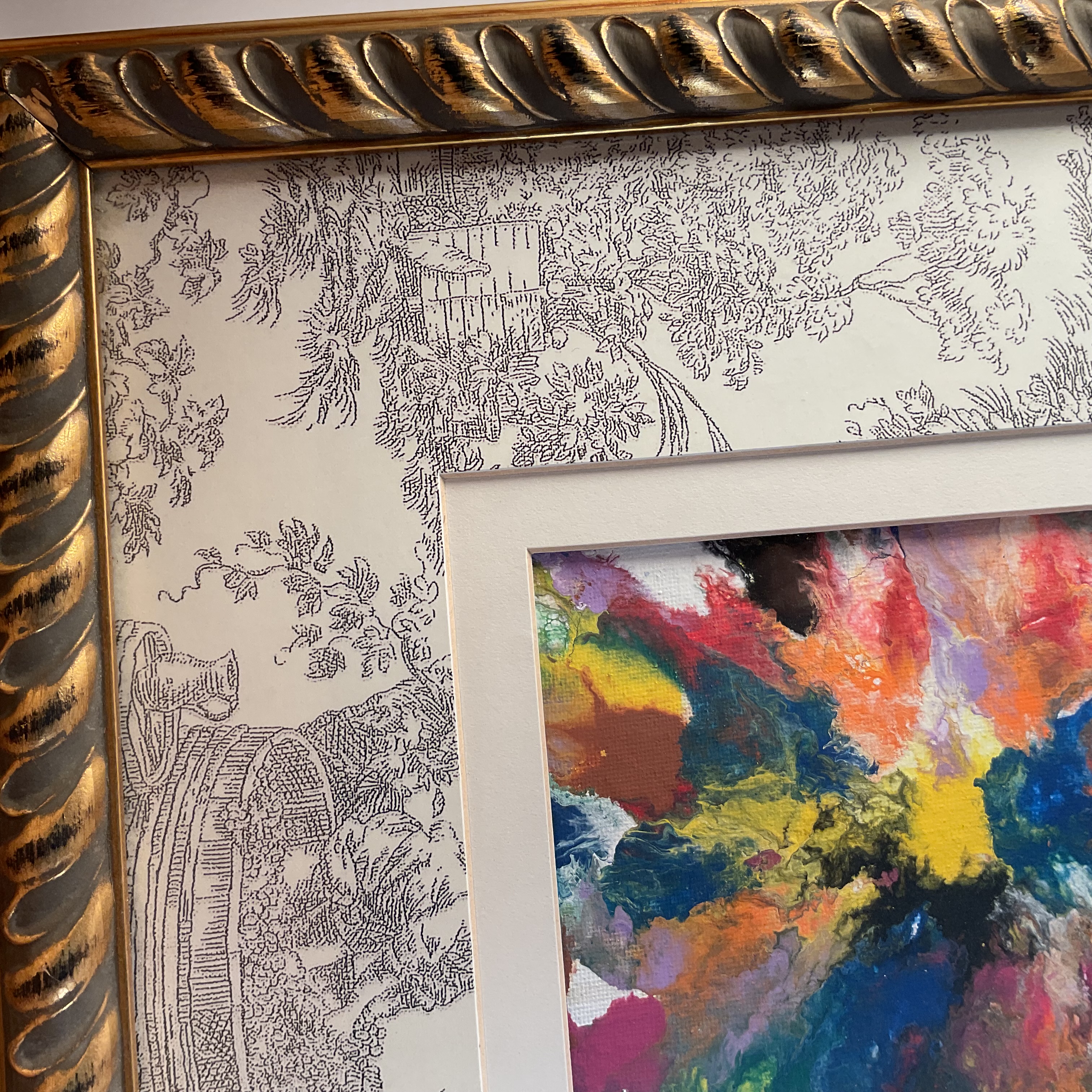 Framed Abstract Painting