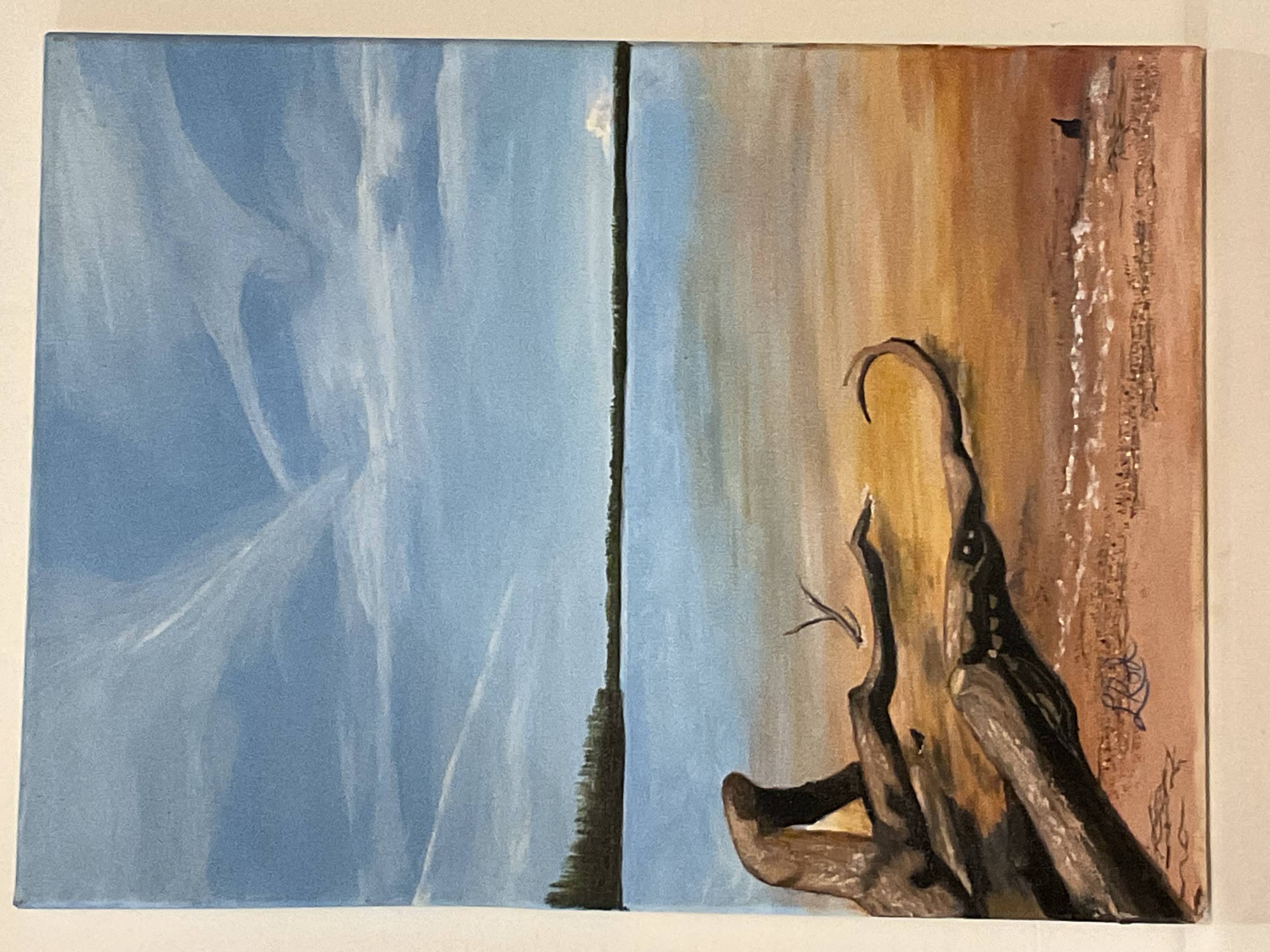 Driftwood lake Painting