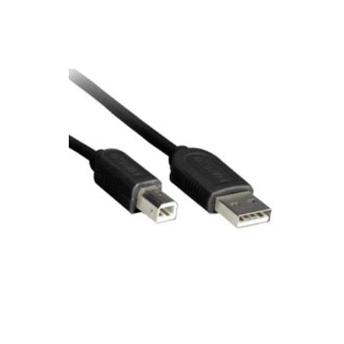 CABLE USB A-B 1.8M NEGRO - Extremo Secundario: 1 x USB 1.1 Type B - Male - Negro