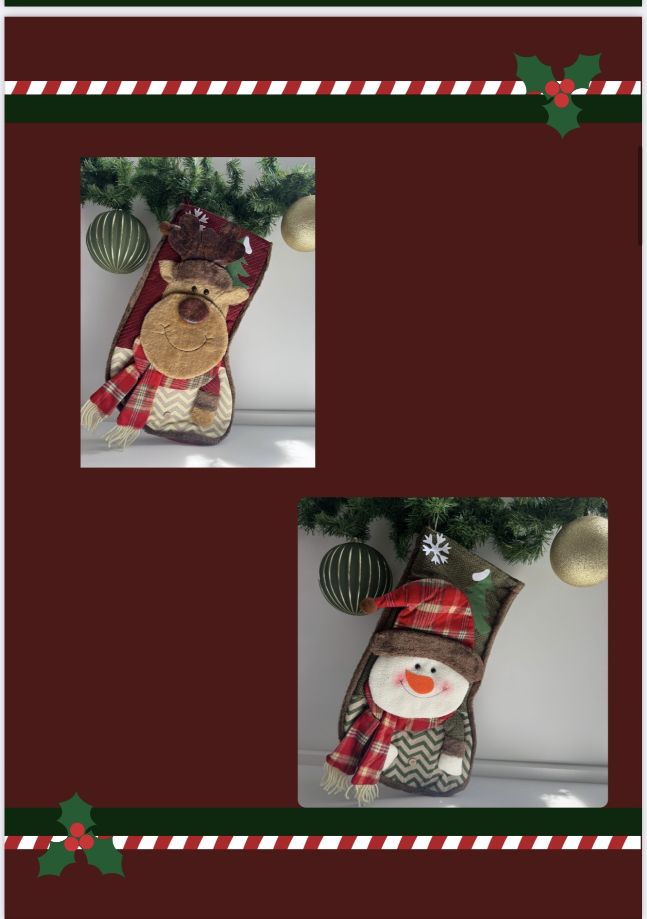 Bota de santa y mueco con bufanda