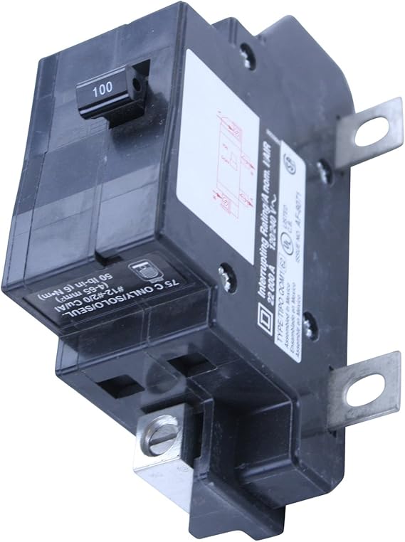 SCHNEIDER ELECTRIC QOM100VH Miniature Circuit Breaker 120/240V 100-Amp Hmi Gtu CPU Box Open Type