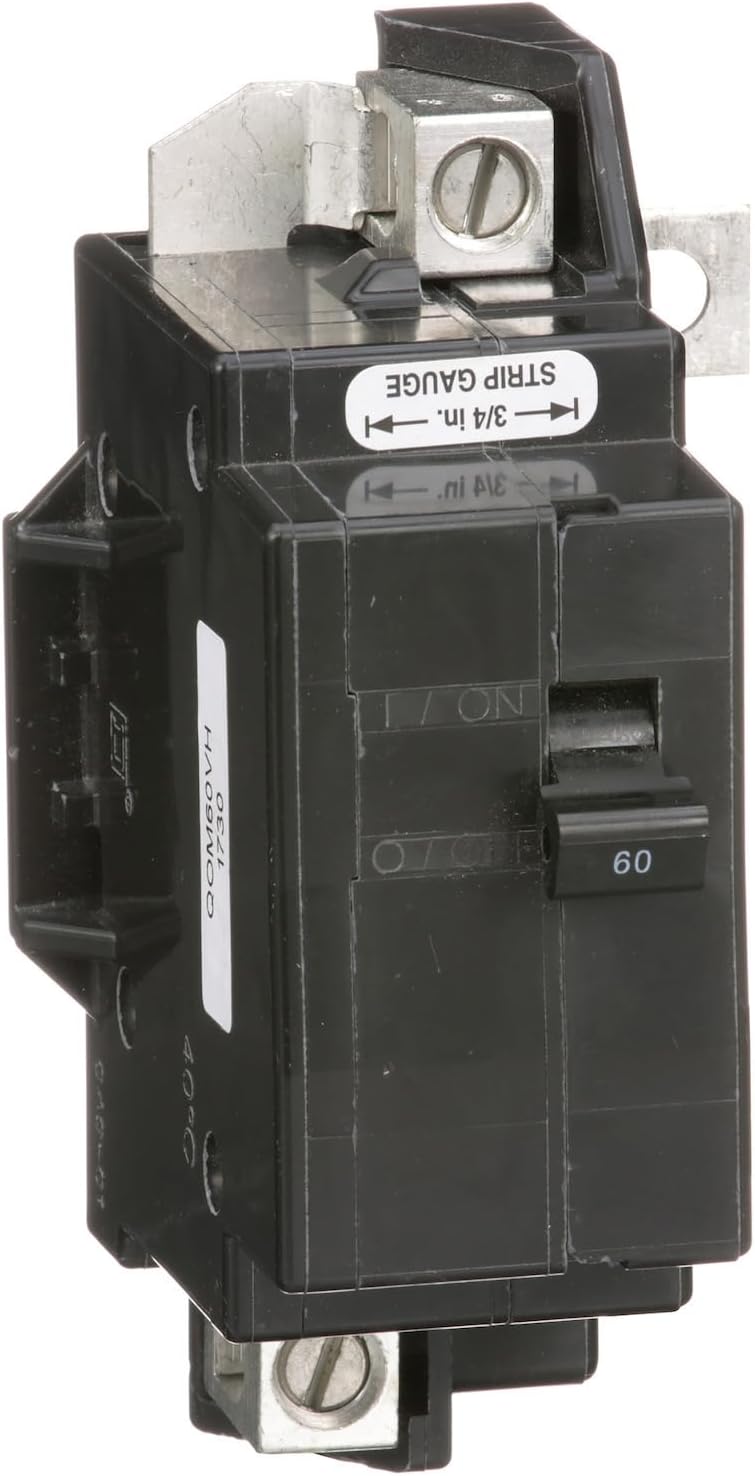SCHNEIDER ELECTRIC QOM60VH Miniature Circuit Breaker 240V 60-Amp Rack PC 2U Universal HDD AC 3 Slots