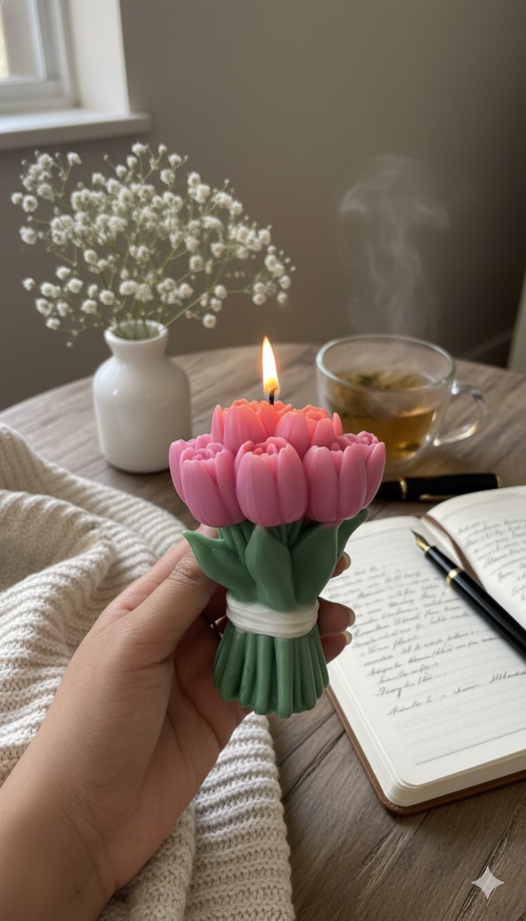 Tulip Bouquet Candle