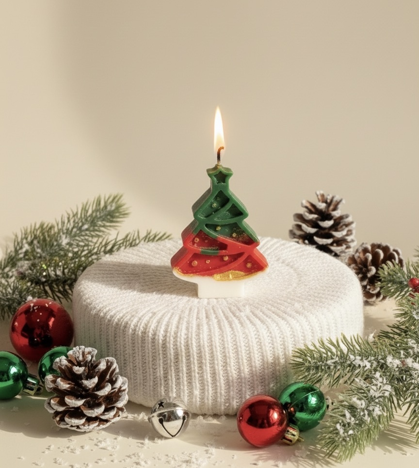 Christmas Tree Shaped Candle 