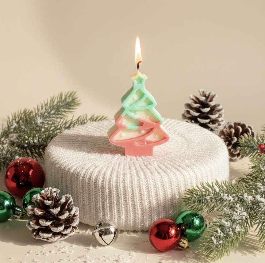 Christmas Tree Shaped Candle 