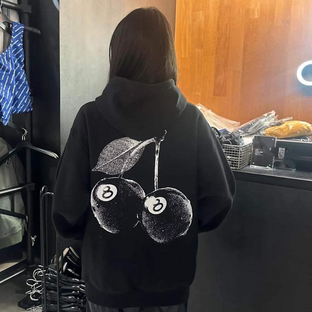 STUSSY CHERRIES HOODIE BLACK (SS24)