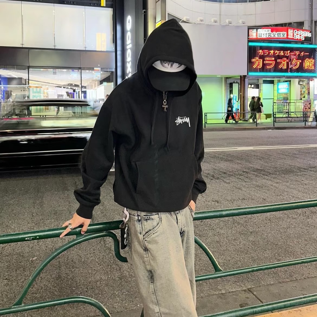 STUSSY 8 BALL FADE HOODIE BLACK (FW22)