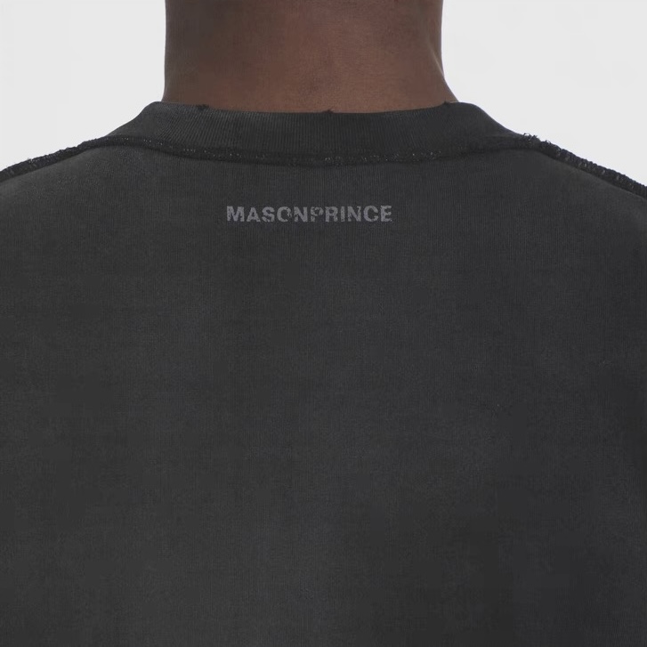 MASONPRINCE WASHED MP LANGUAGE TEE (BLACK)