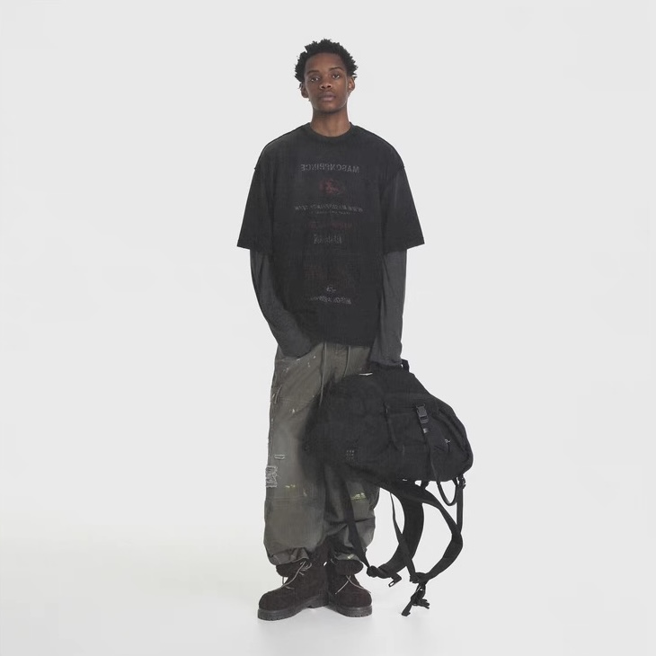 MASONPRINCE WASHED MP LANGUAGE TEE (BLACK)