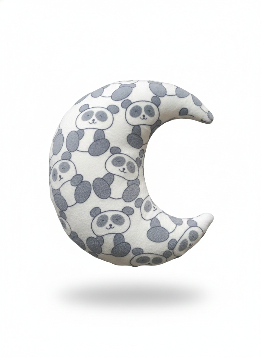 Mėnulio formos pagalvėlė su pandomis